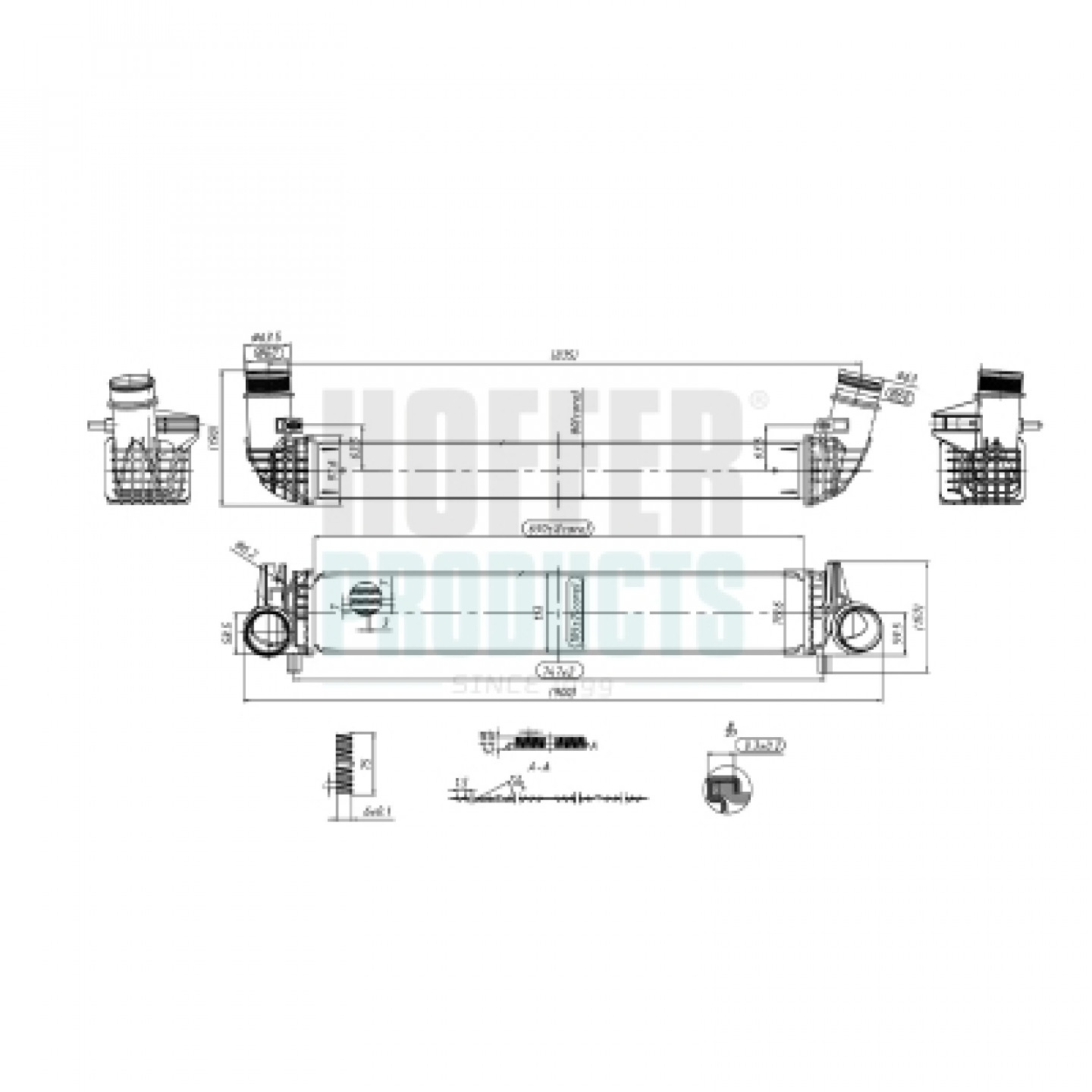 Intercooler, échangeur HOFFER 995499