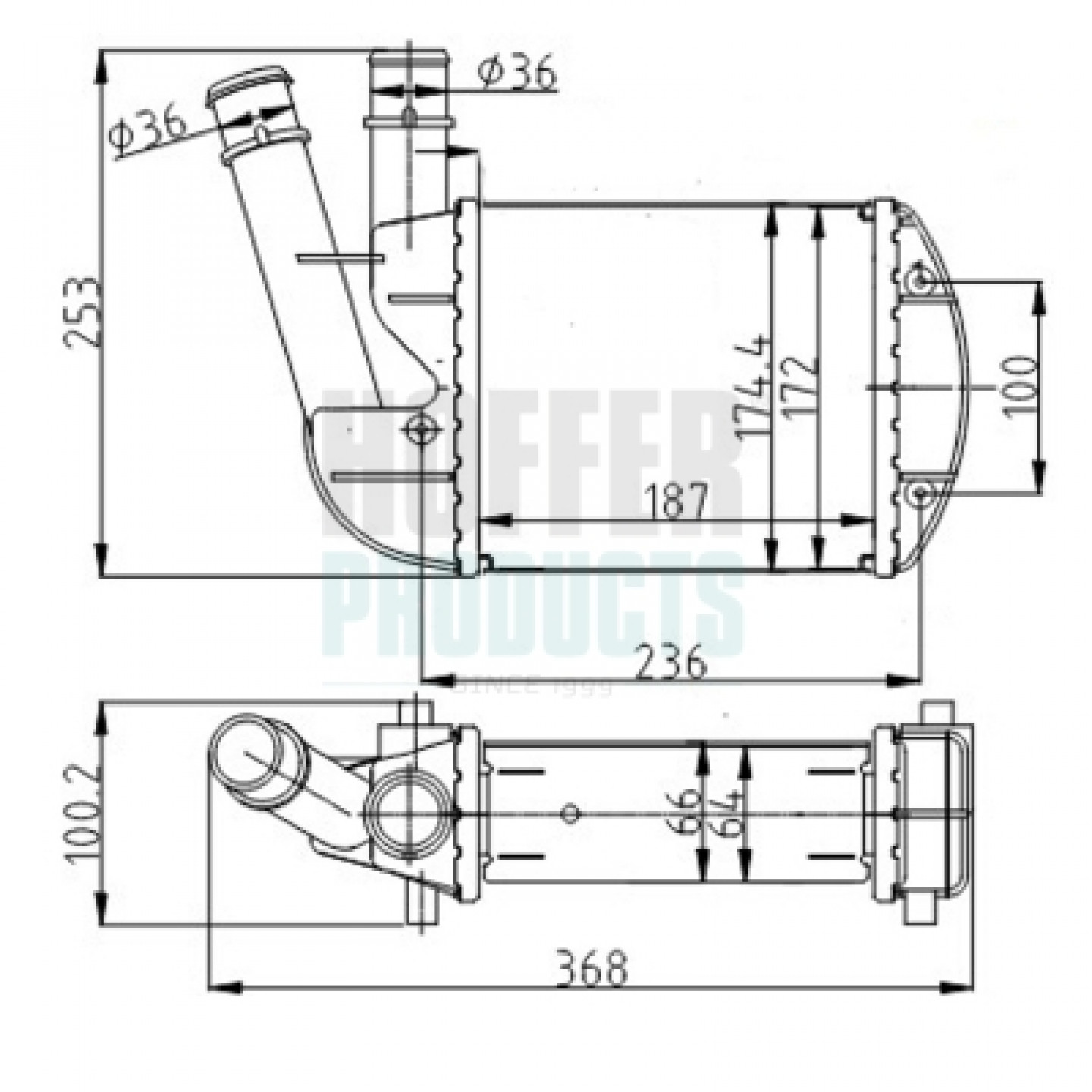 Intercooler HOFFER 995320