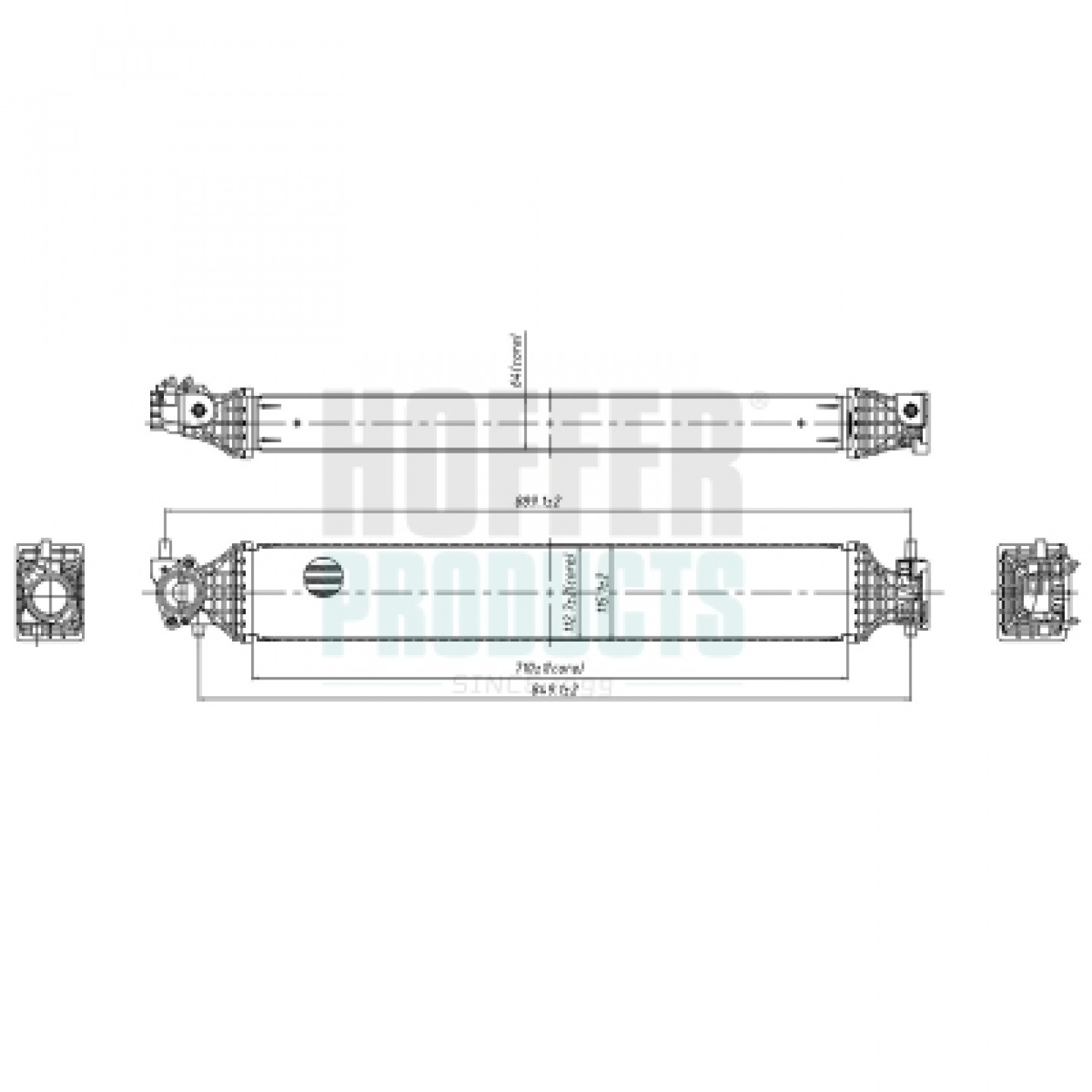 Intercooler, inlaatluchtkoeler HOFFER 995527