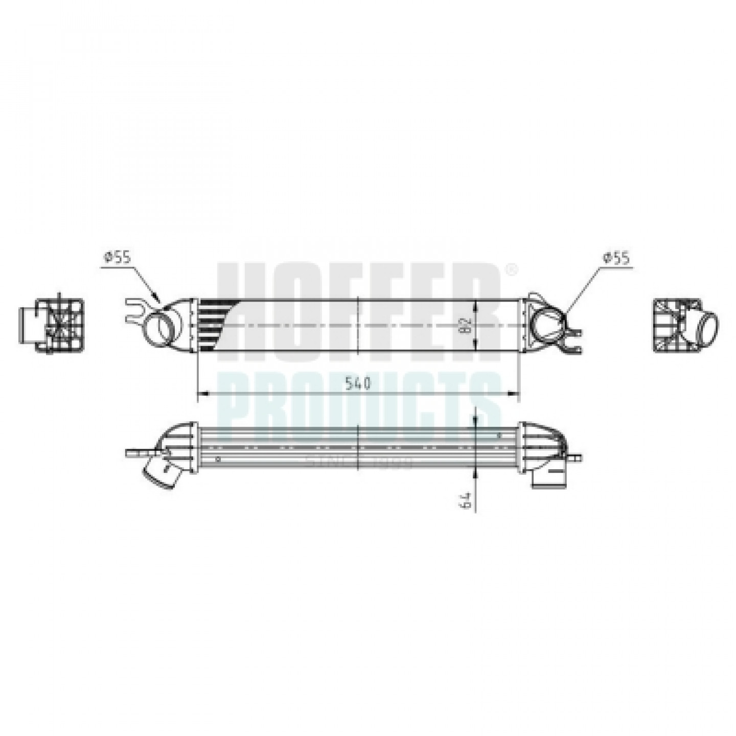Intercooler, échangeur HOFFER 995277