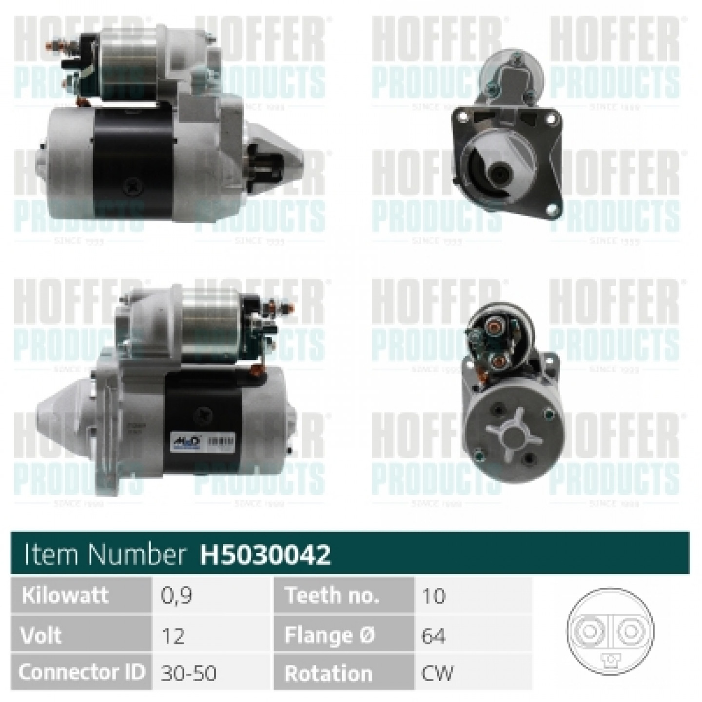 Motor de arranque HOFFER H5030042