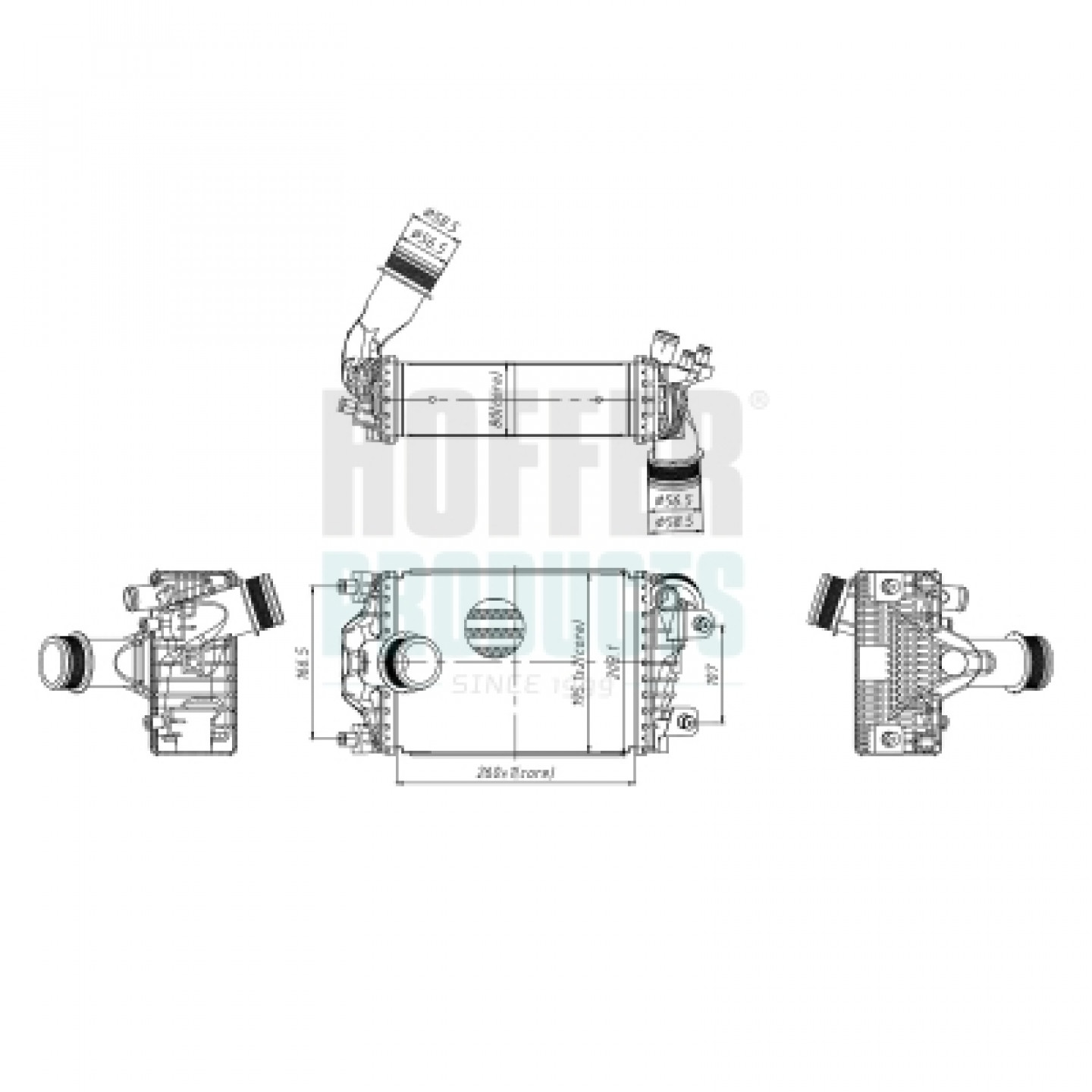 Intercooler, échangeur HOFFER 995549