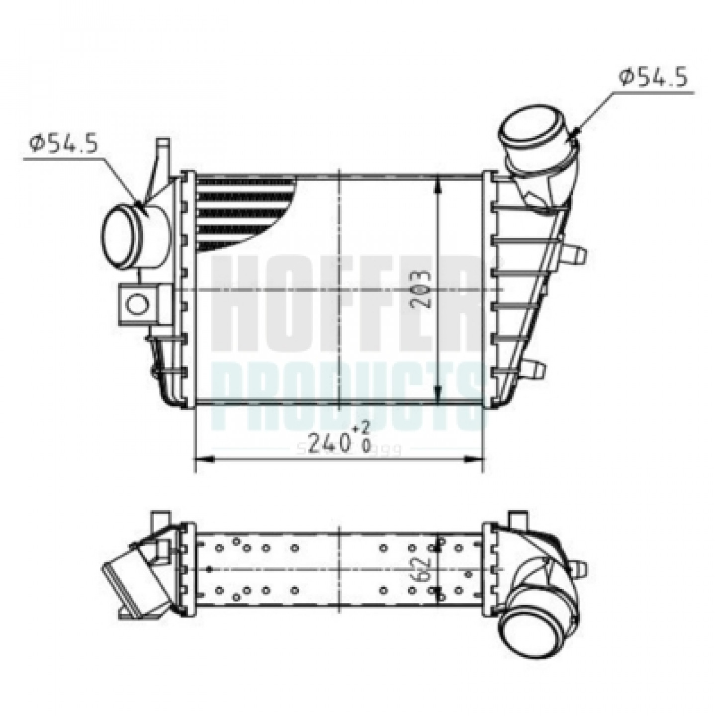 Intercooler HOFFER 995337