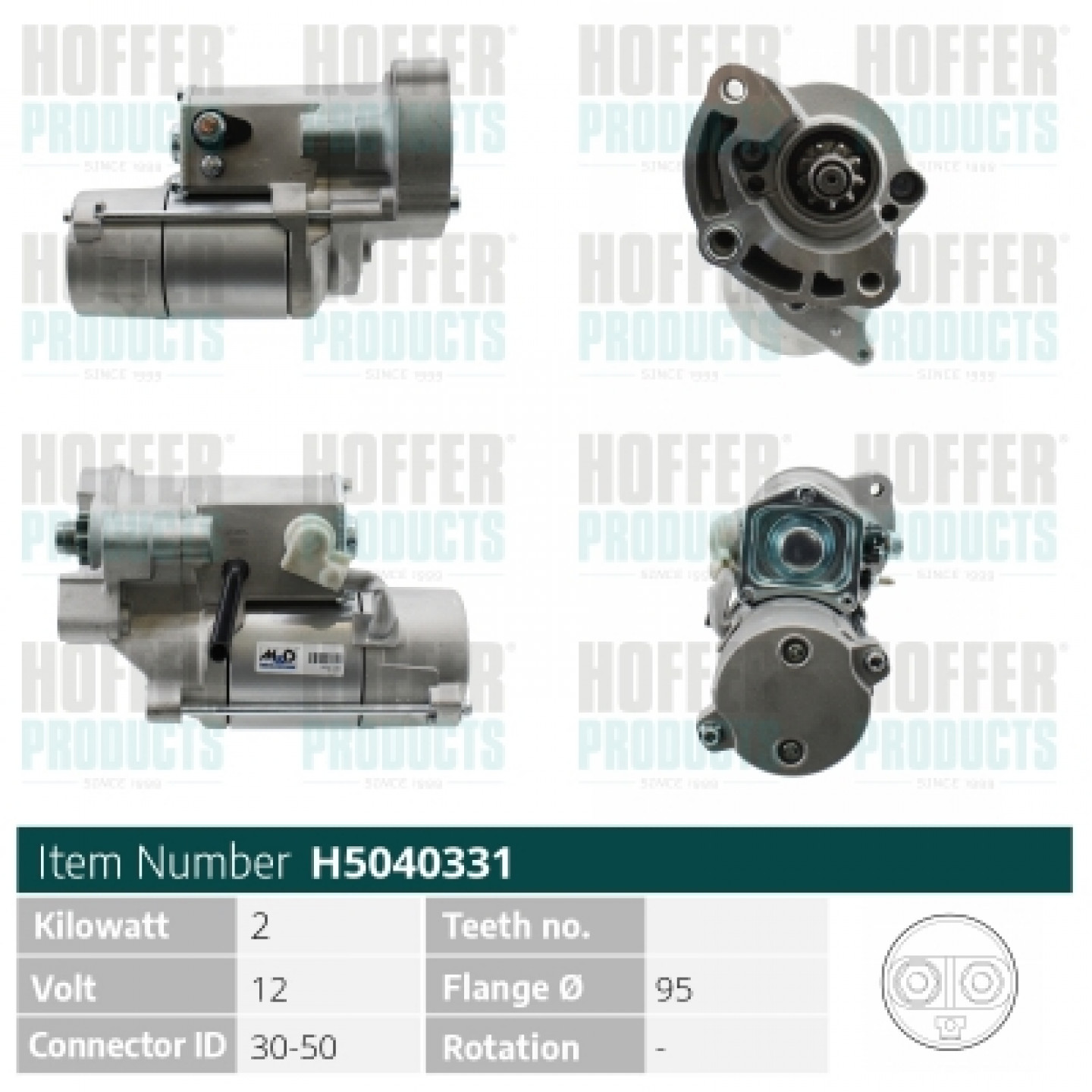 Motor de arranque HOFFER H5040331