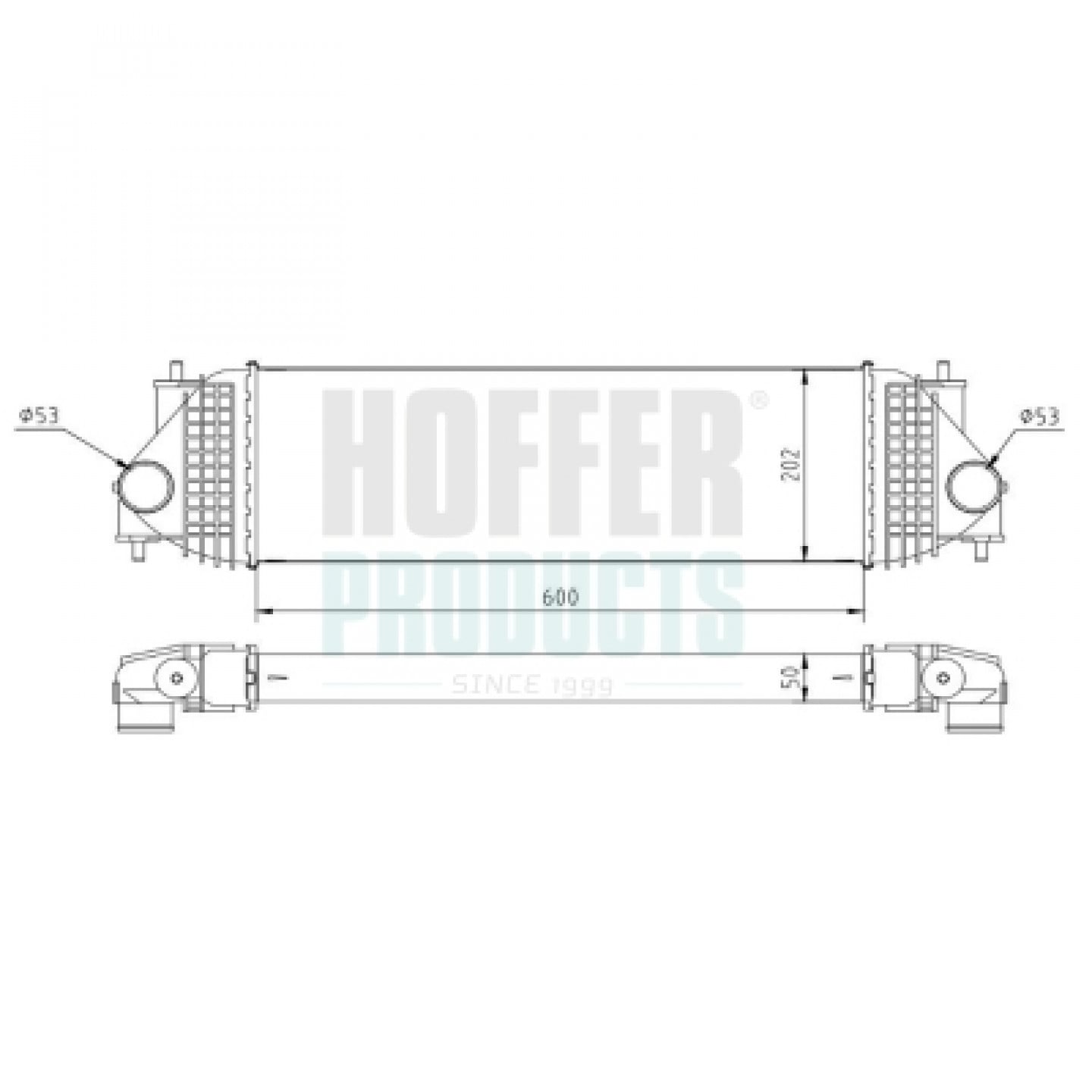 Intercooler, échangeur HOFFER 995203