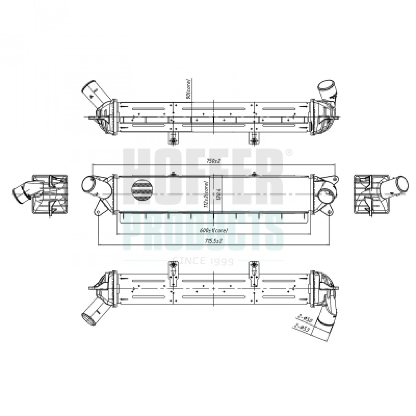 Intercooler, échangeur HOFFER 995460