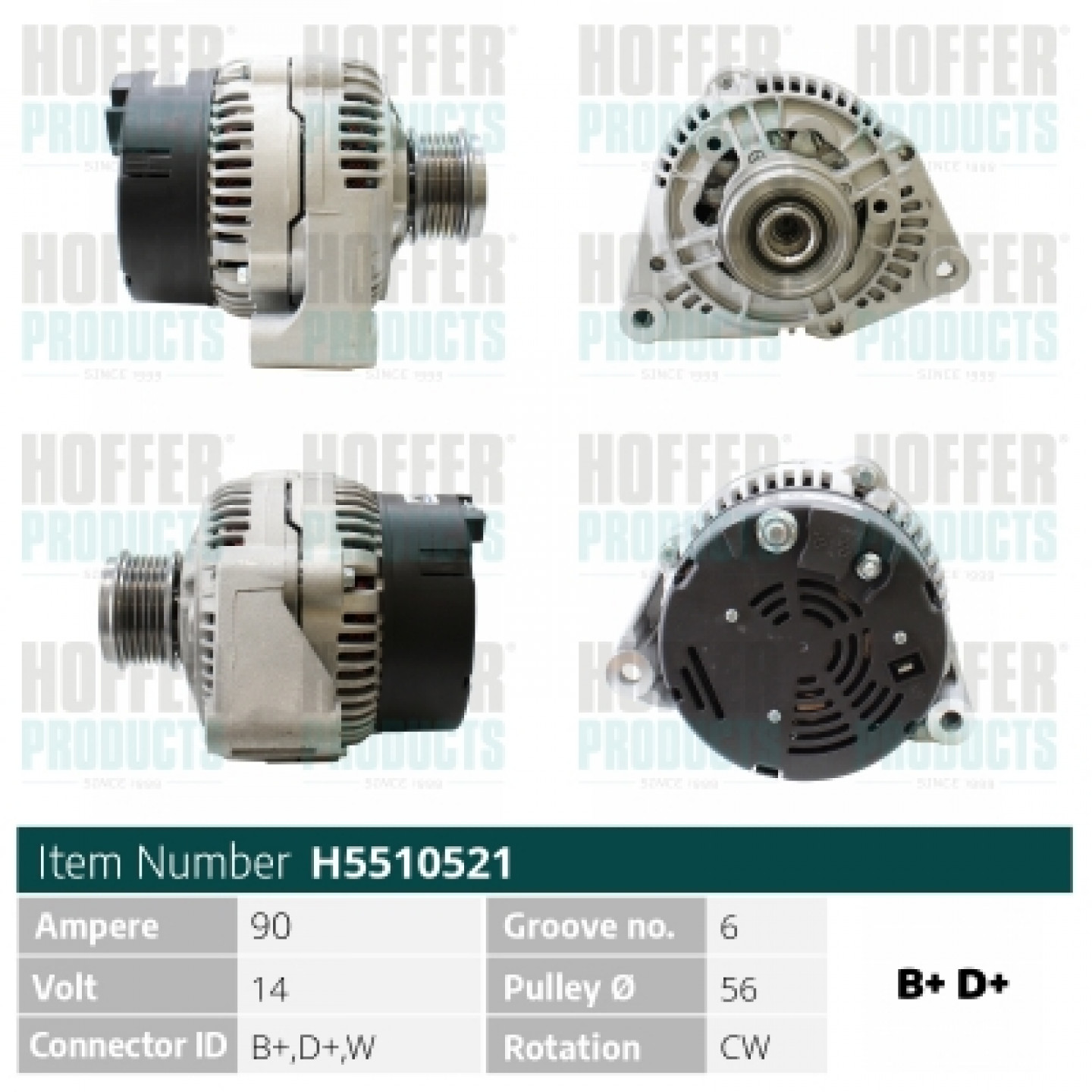 Alternador HOFFER H5510521