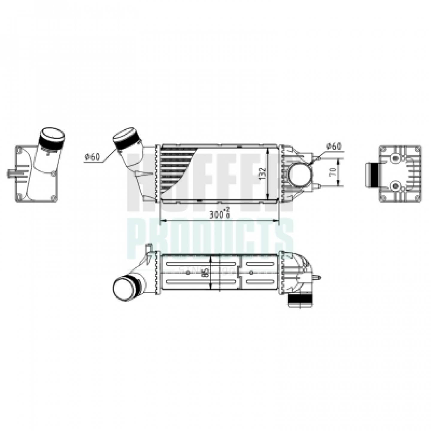 Intercooler, échangeur HOFFER 995354