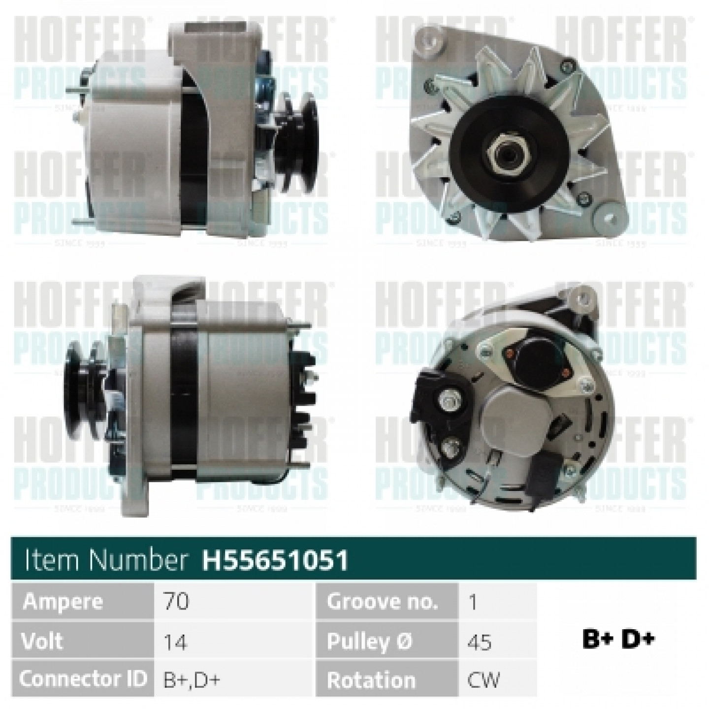Alternador HOFFER H55651051