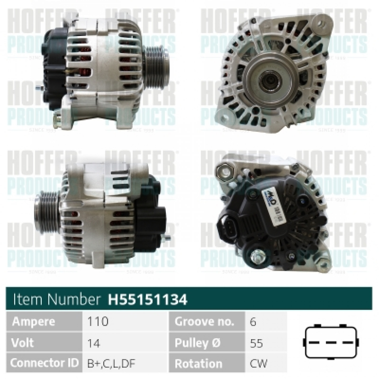 Alternador HOFFER H55151134
