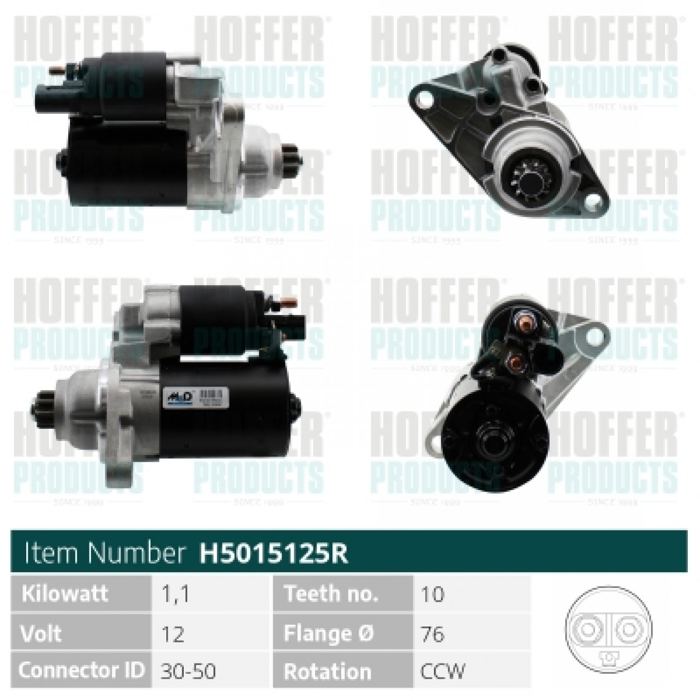 Motor de arranque HOFFER H5015125R