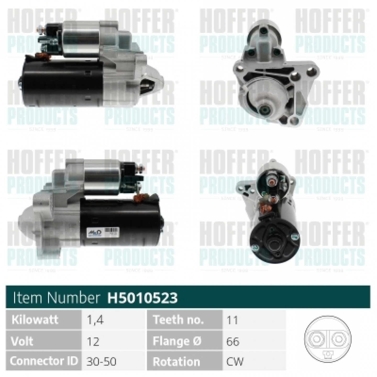 Motor de arranque HOFFER H5010523