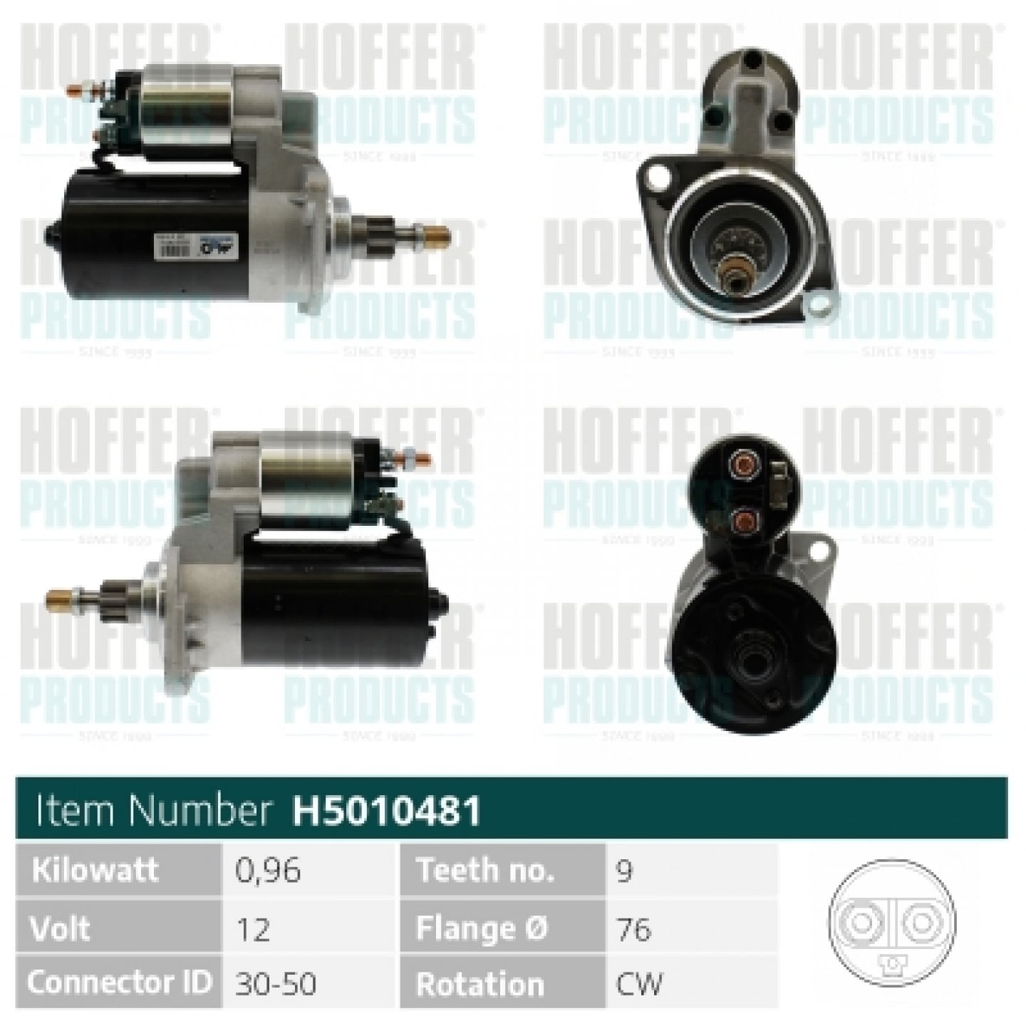 Motor de arranque HOFFER H5010481