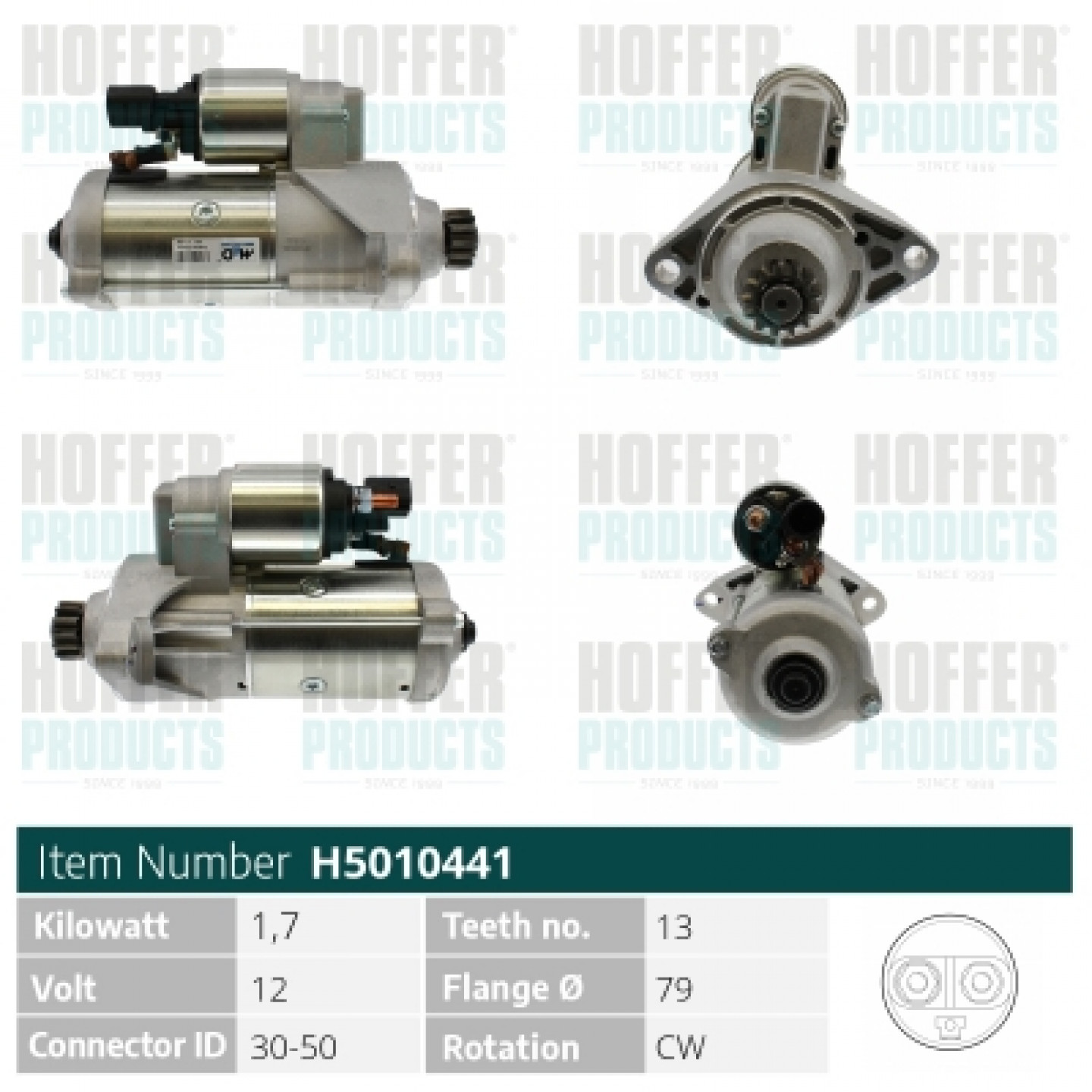 Motor de arranque HOFFER H5010441