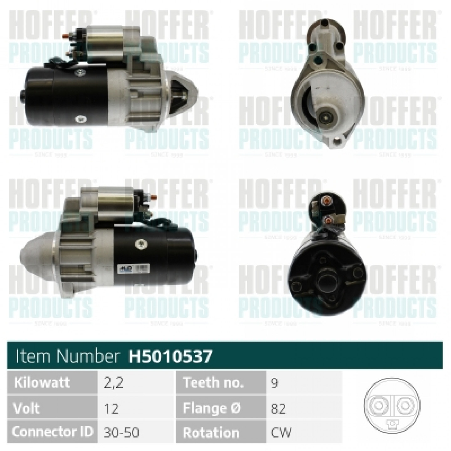 Motor de arranque HOFFER H5010537
