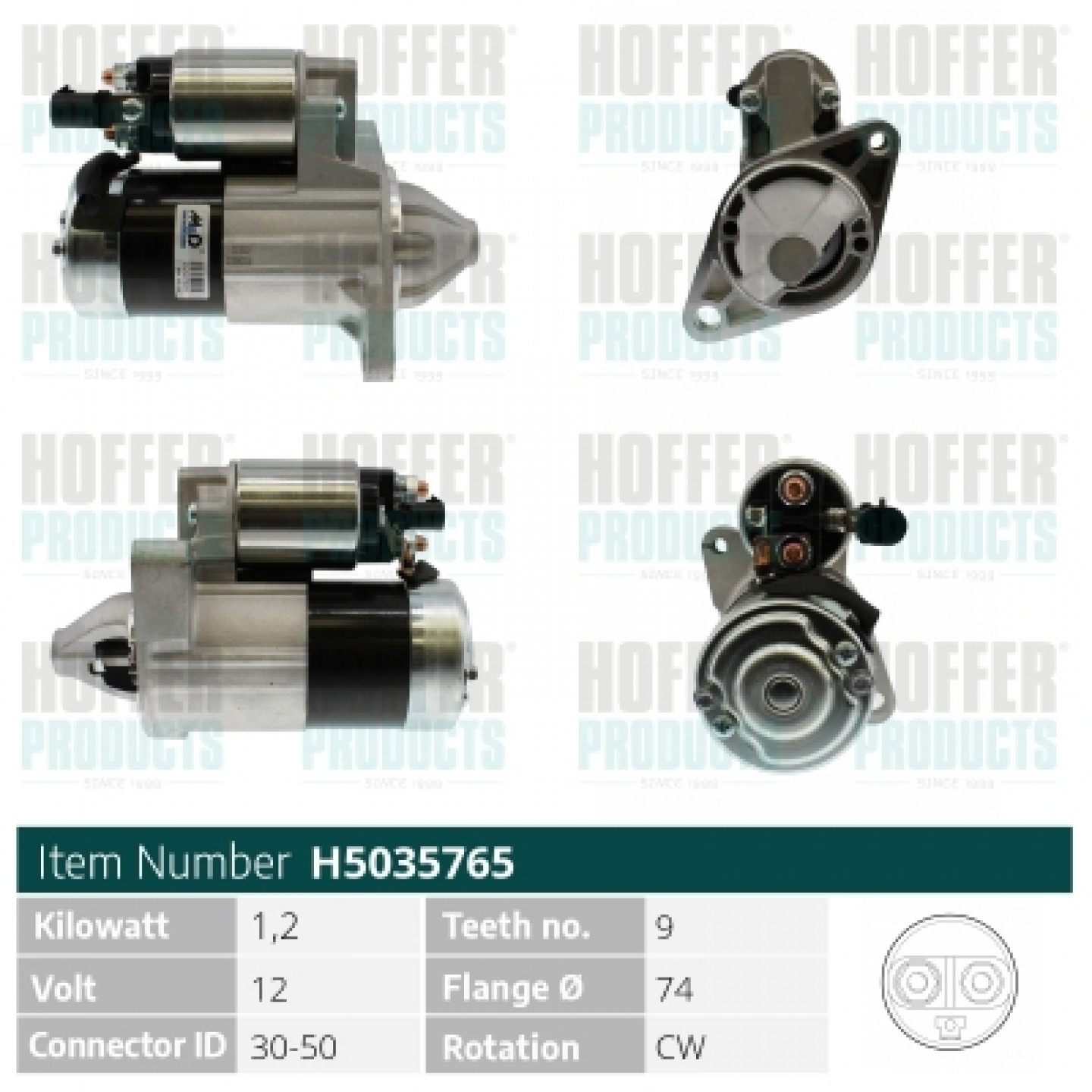Starter HOFFER H5035765