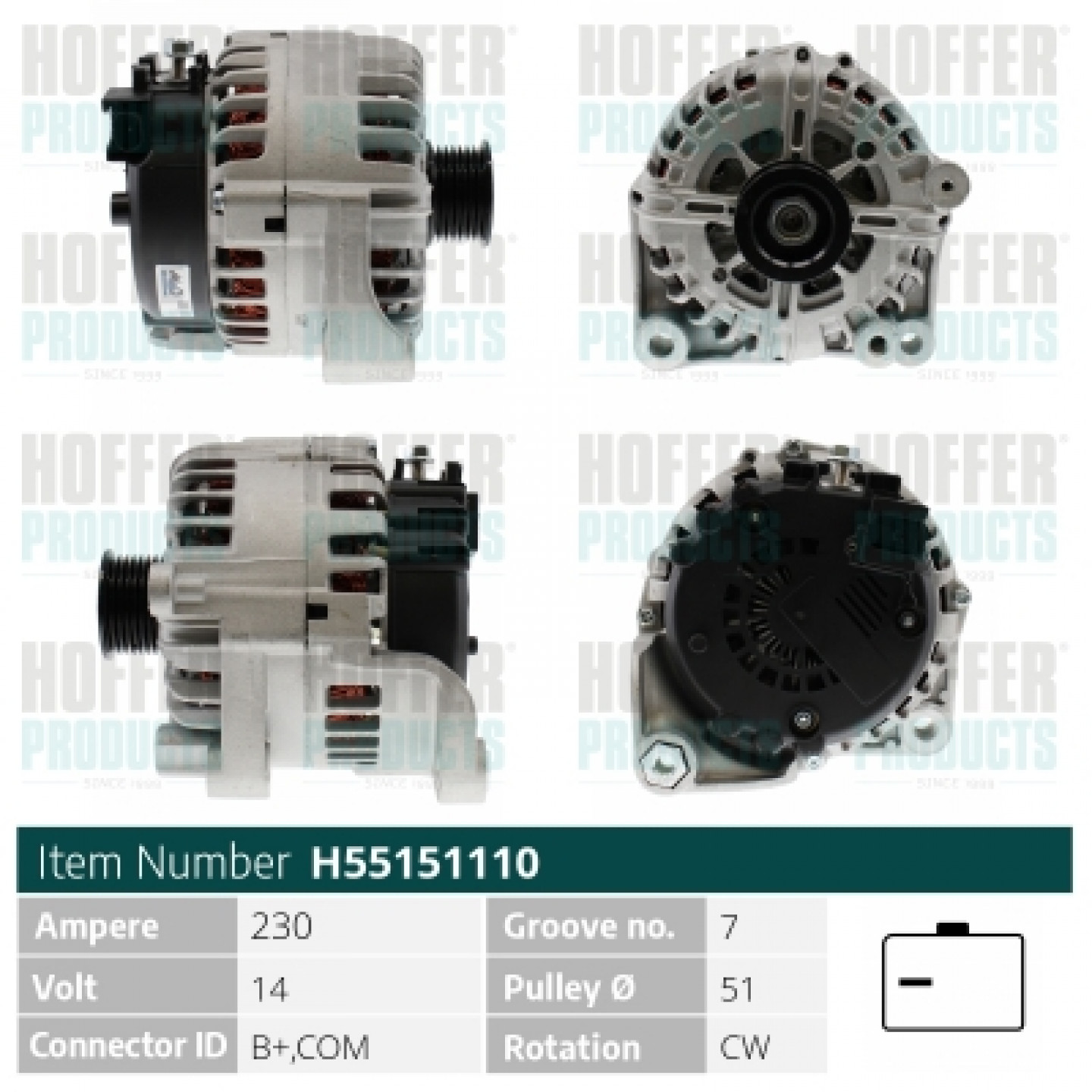 Alternador HOFFER H55151110