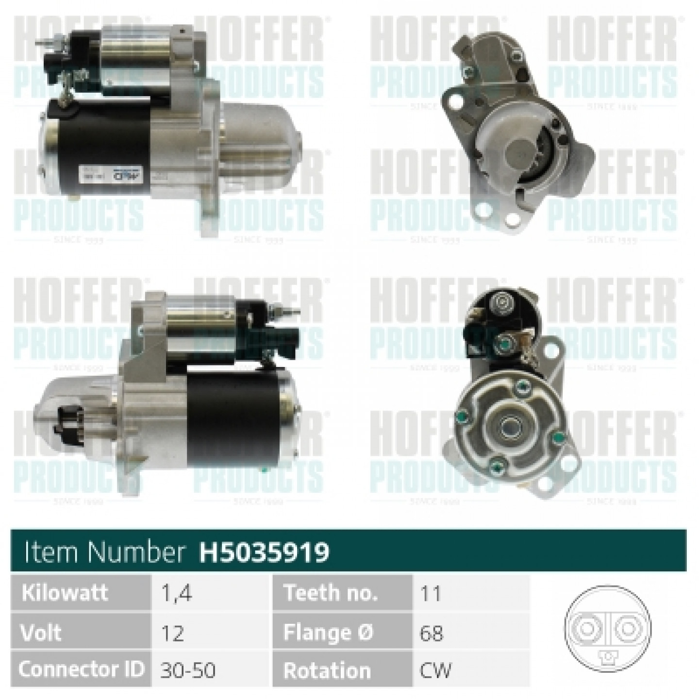 Motor de arranque HOFFER H5035919