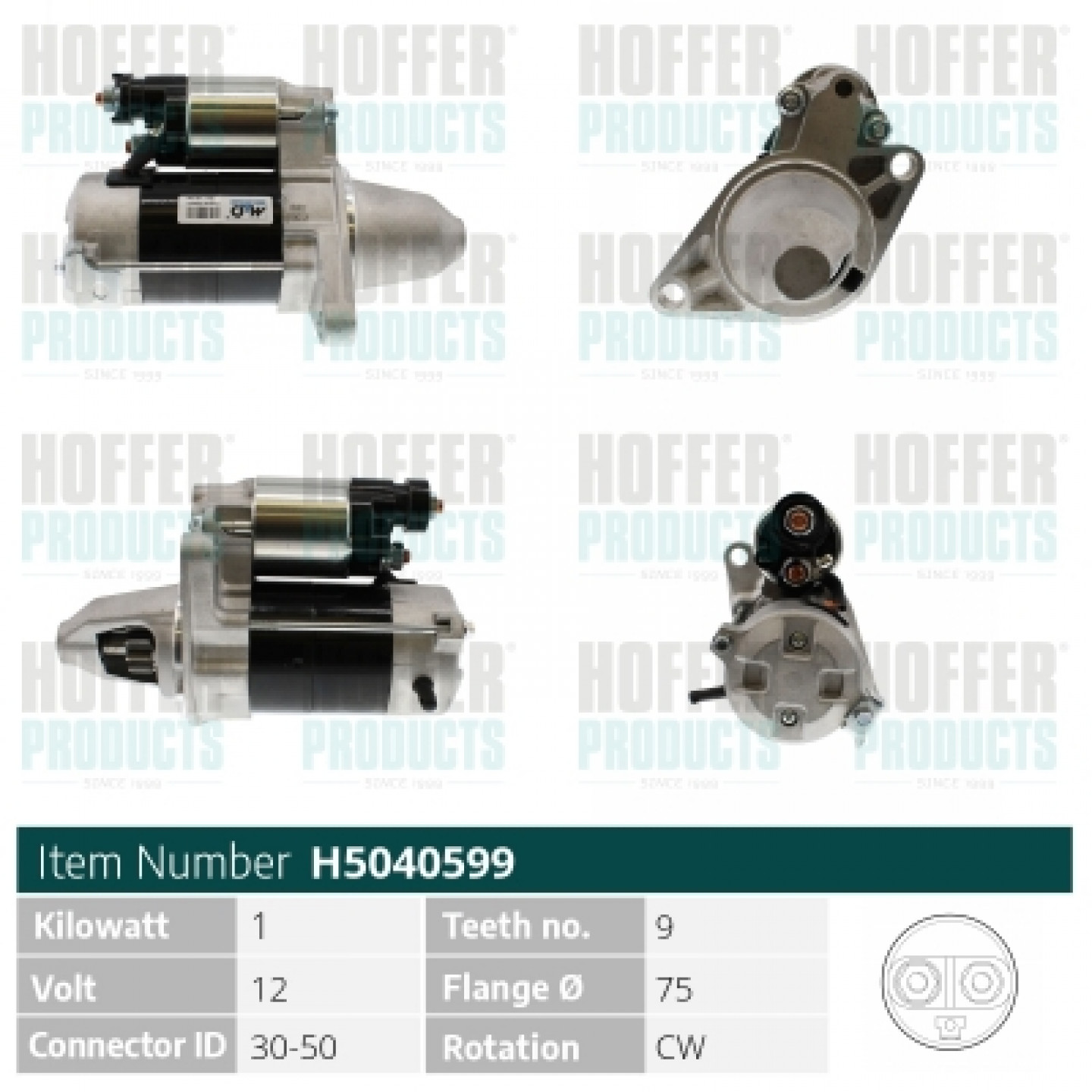 Motor de arranque HOFFER H5040599