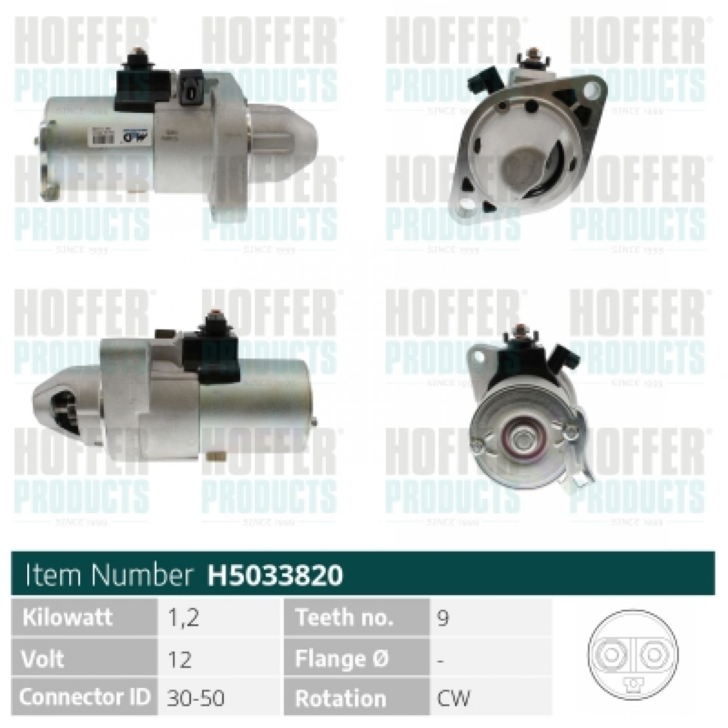 Motor de arranque HOFFER H5033820