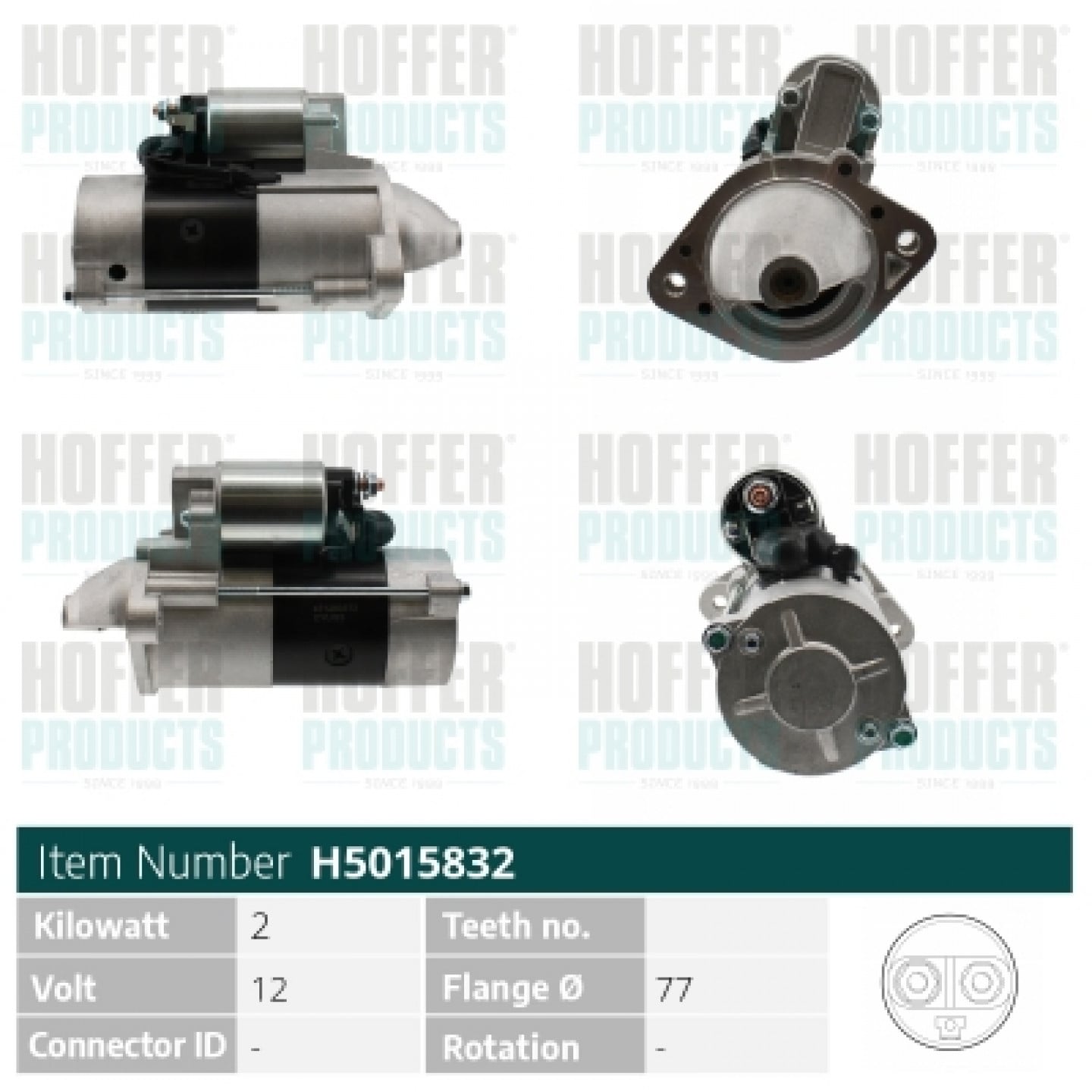 Motor de arranque HOFFER H5015832