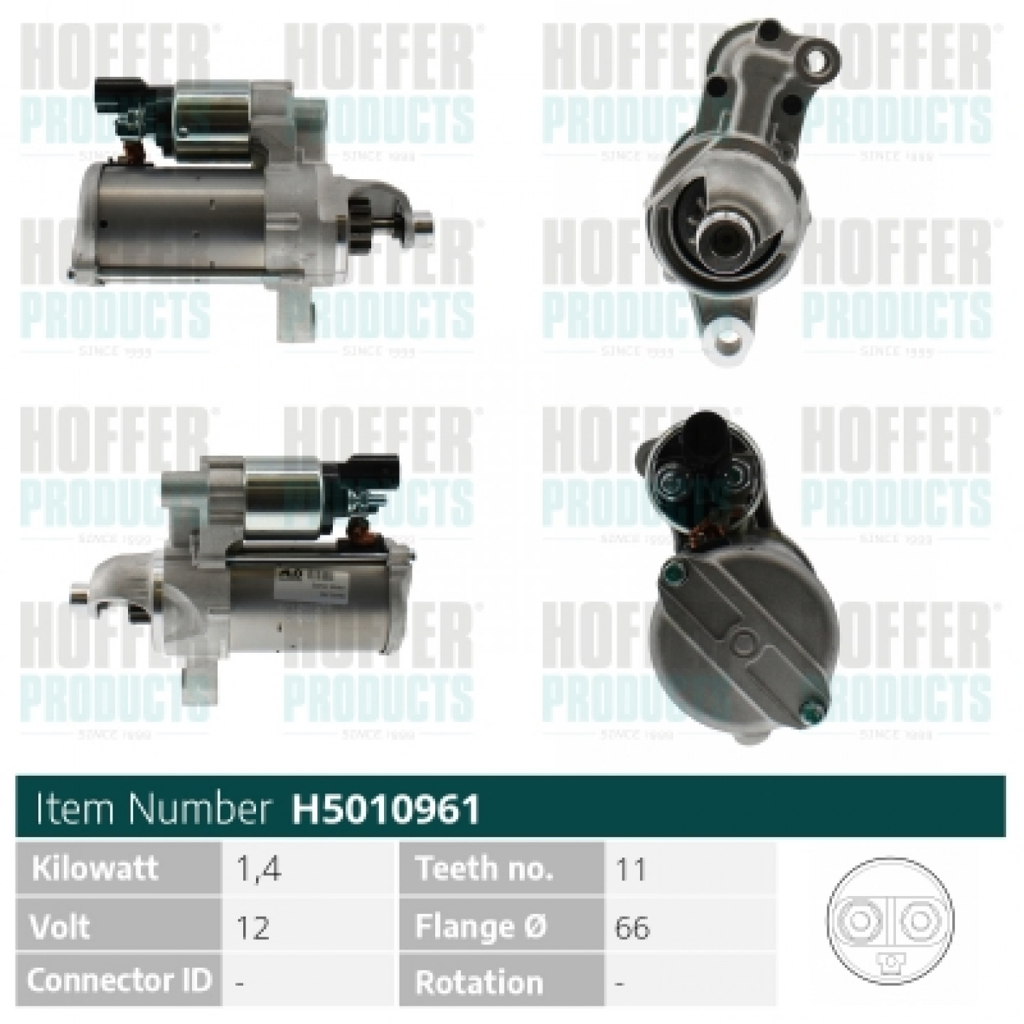 Motor de arranque HOFFER H5010961