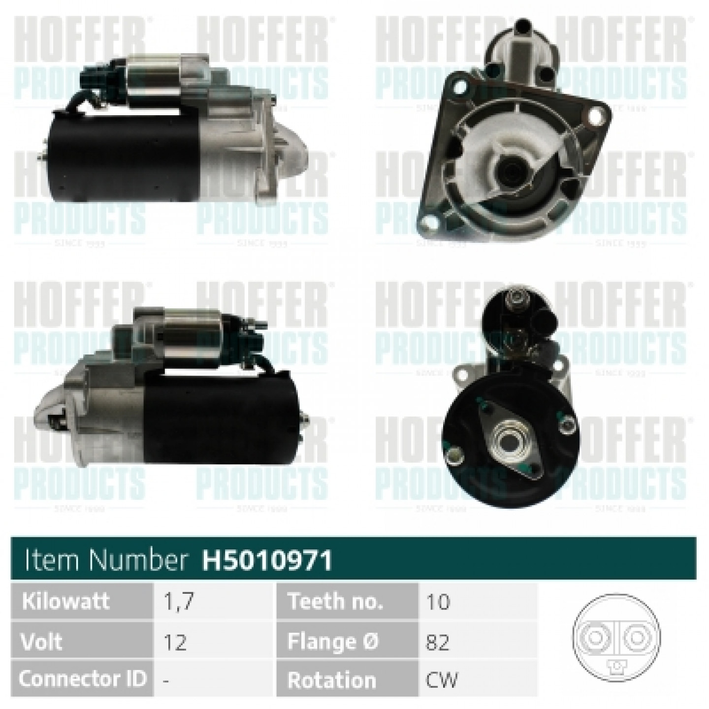 Motor de arranque HOFFER H5010971