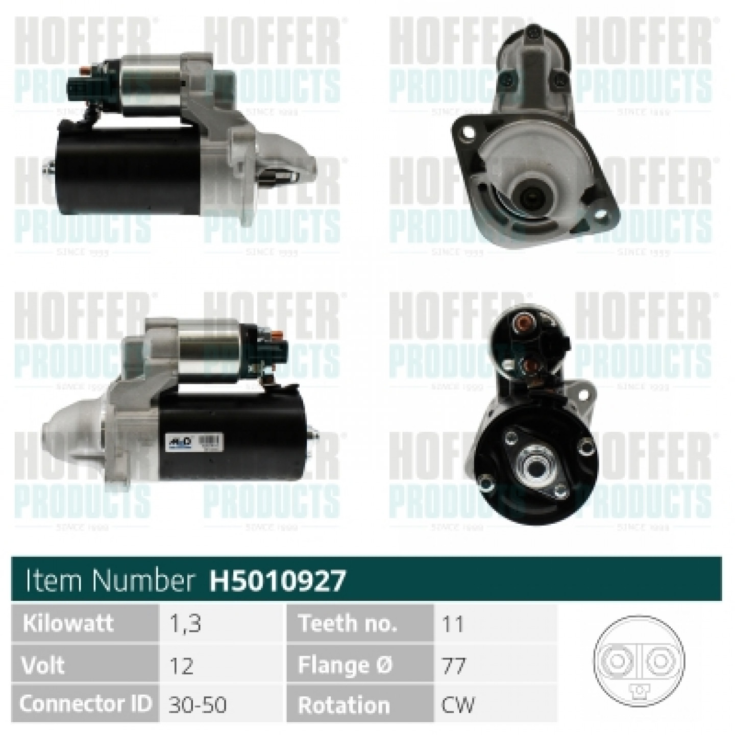 Motor de arranque HOFFER H5010927