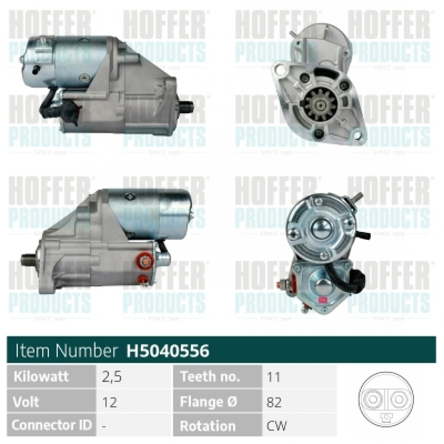 Motor de arranque HOFFER H5040556