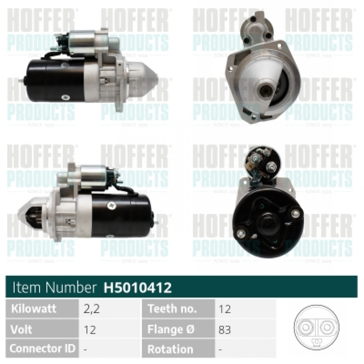 Motor de arranque HOFFER H5010412
