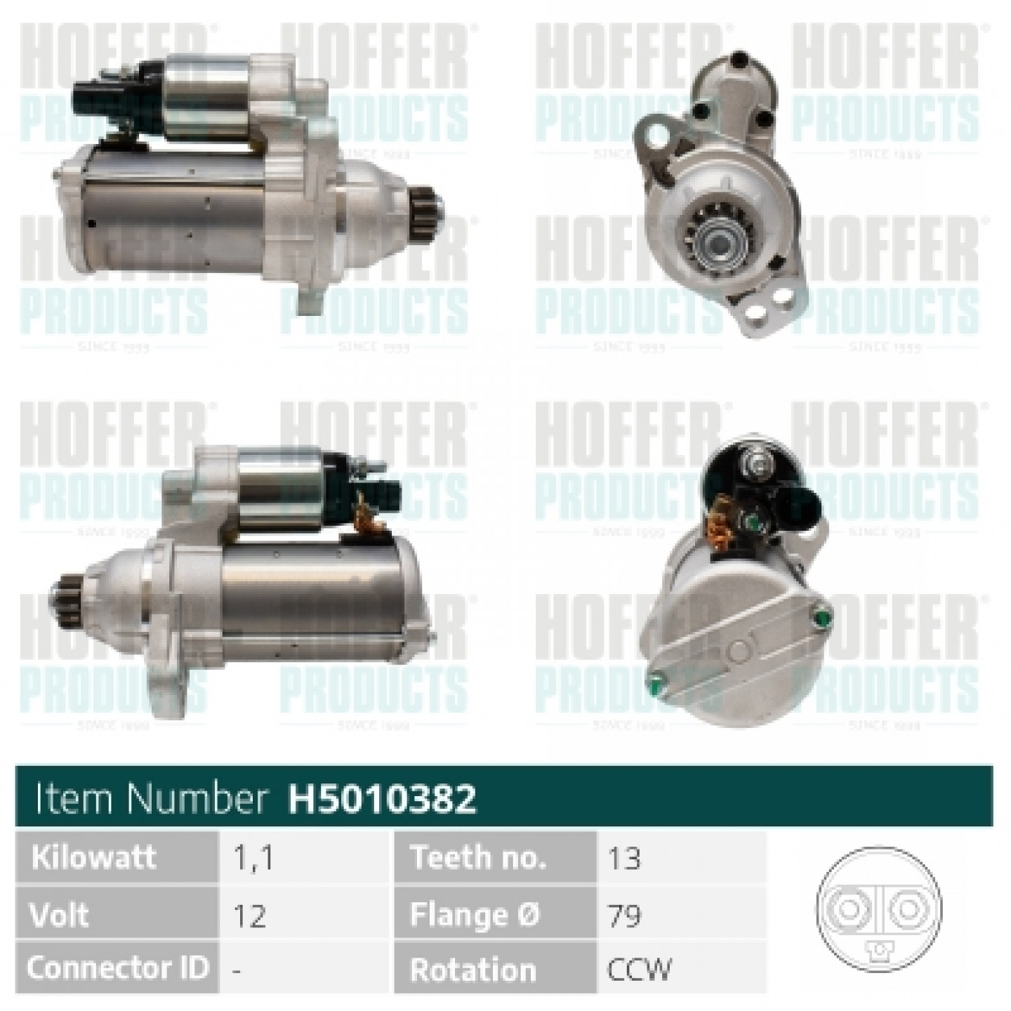 Motor de arranque HOFFER H5010382