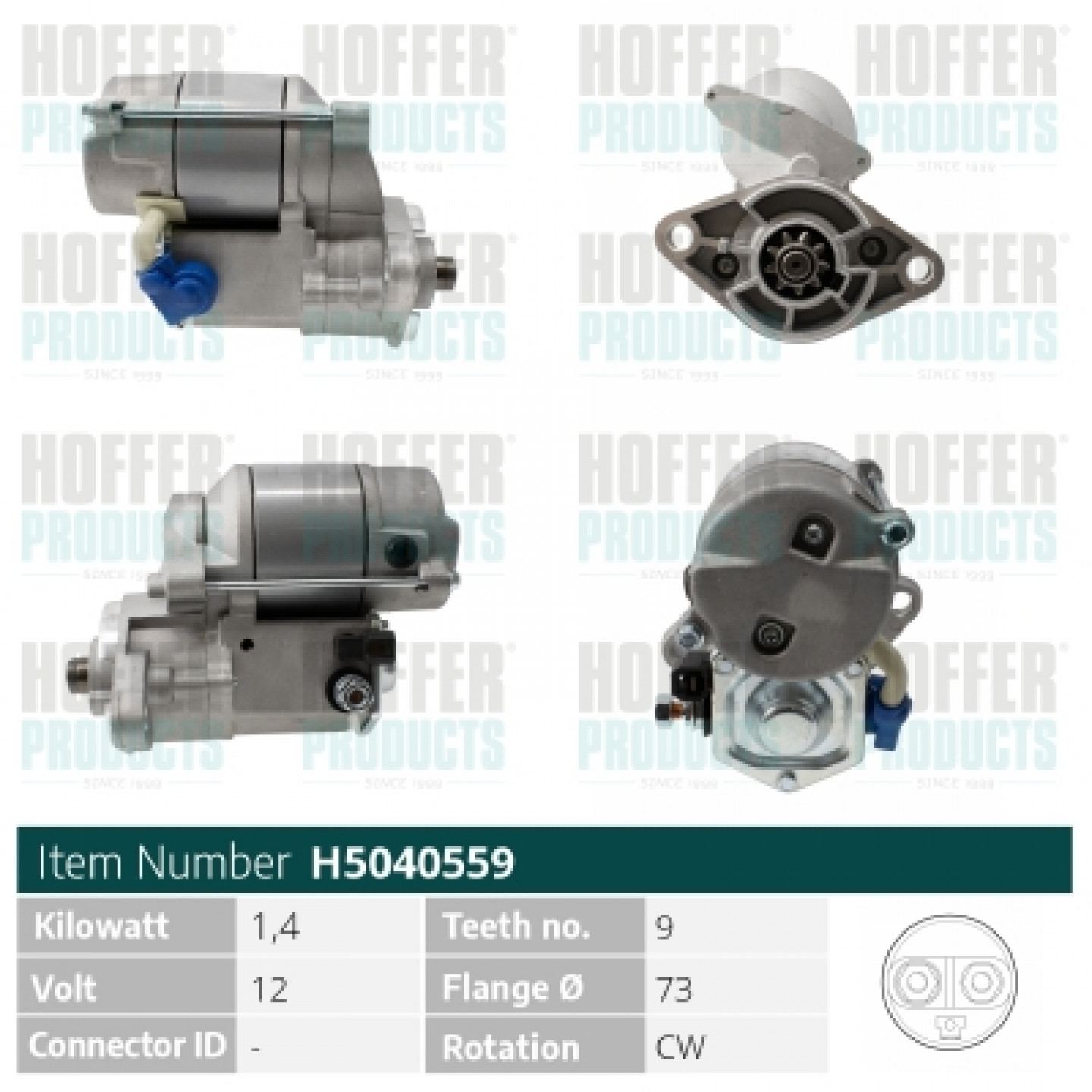 Motor de arranque HOFFER H5040559