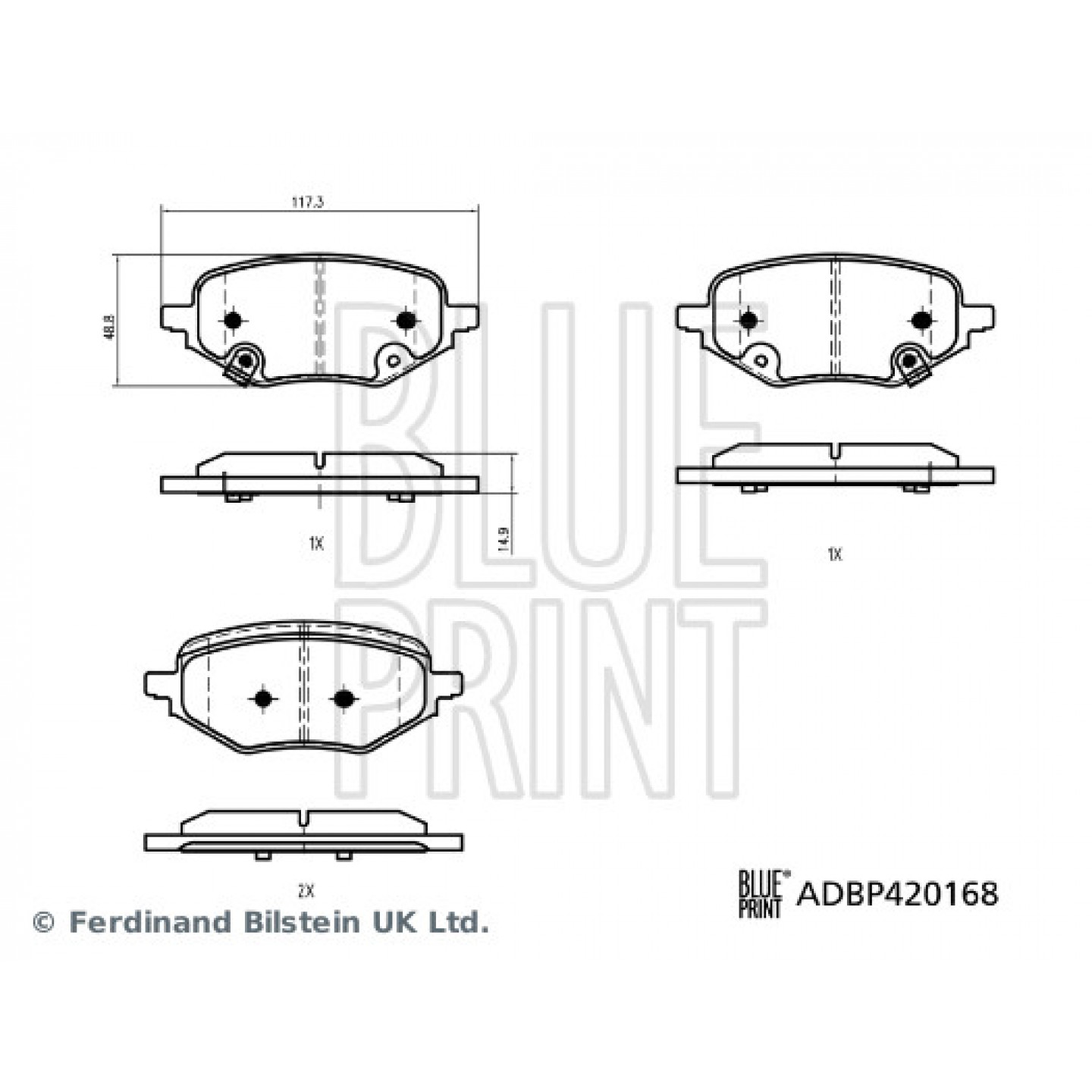 Bremseklodser BLUE PRINT ADBP420168