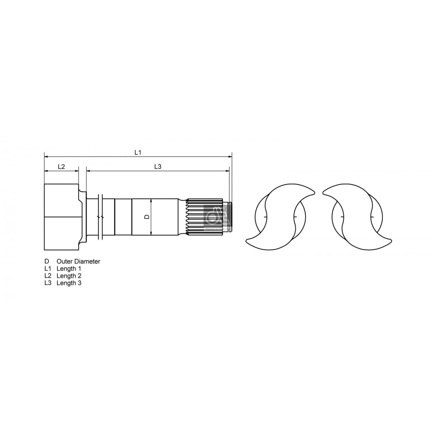 Albero freno, Freno a tamburo DT 4.65096