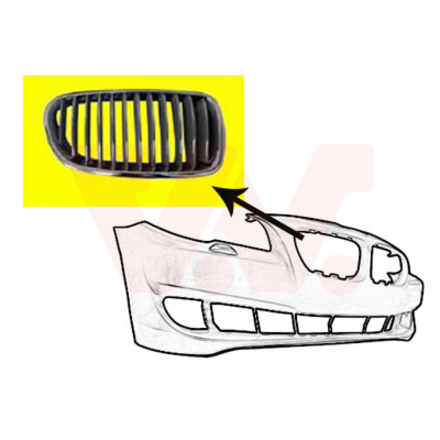 Grille de radiateur VAN WEZEL 0617512