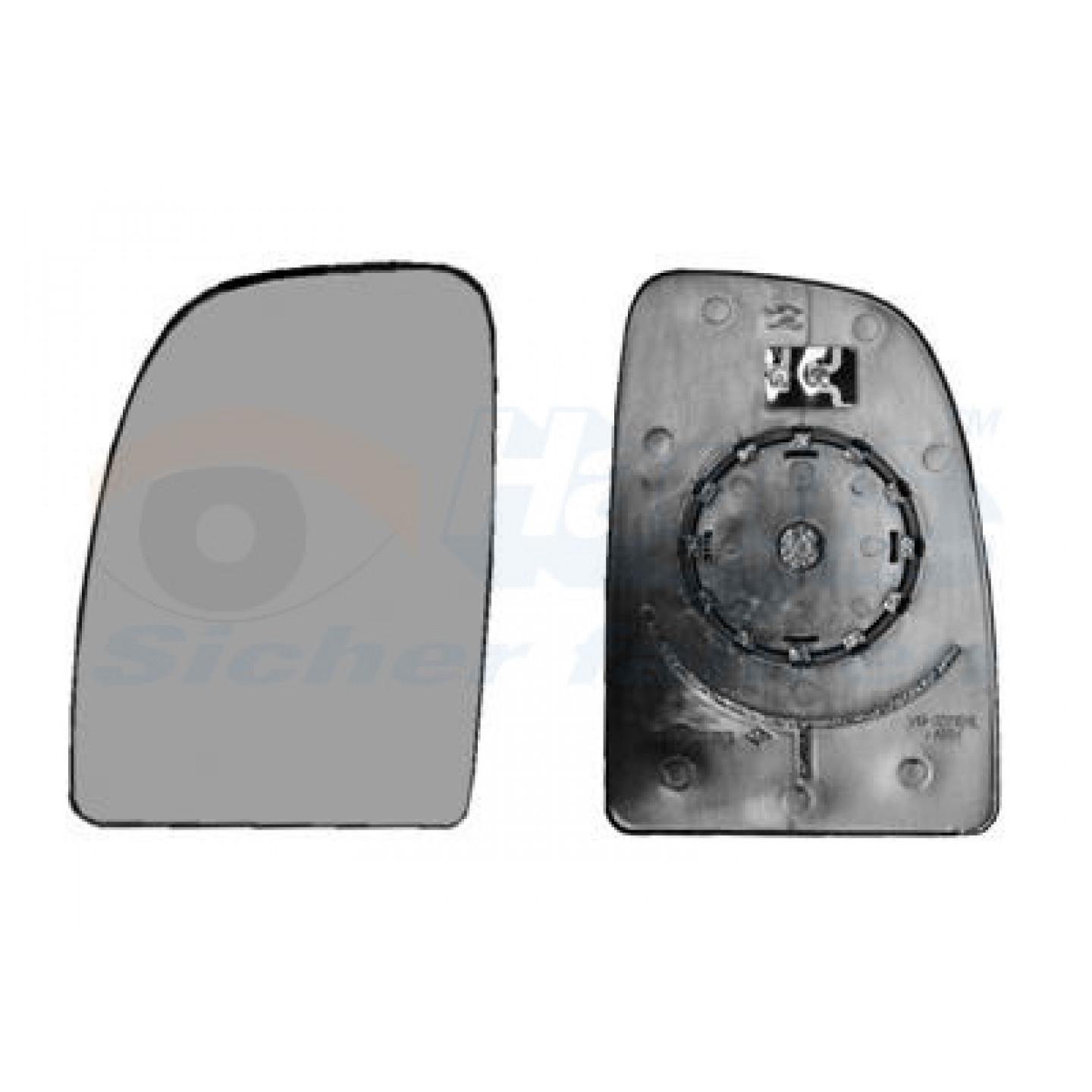 Vidro de espelho, espelho retrovisor exterior VAN WEZEL 1651861
