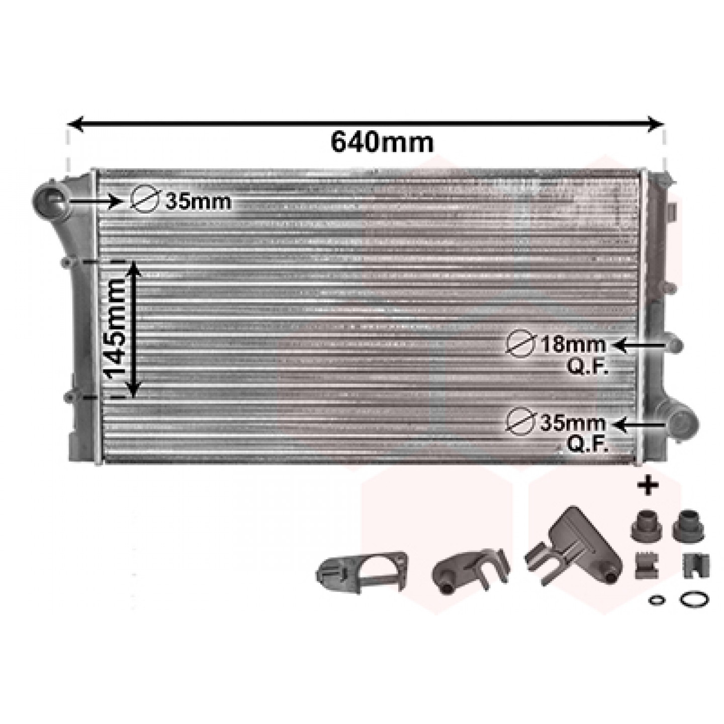 Kühler, Motorkühlung VAN WEZEL 17002295