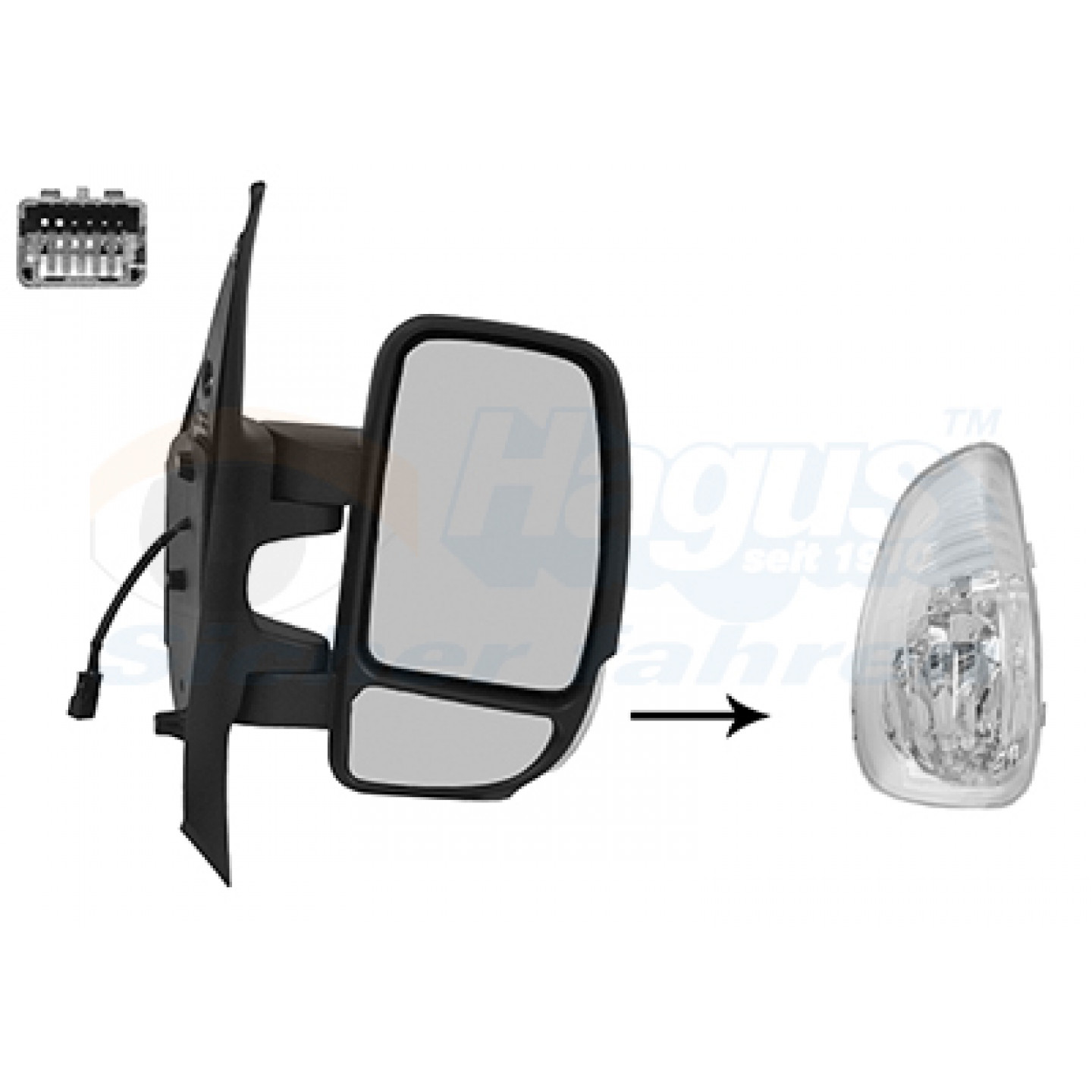 Van Wezel 3799837 - Rétroviseur Extérieur Chauffant Convexe - Compatible Renault Master III, Opel Movano B (2010+)