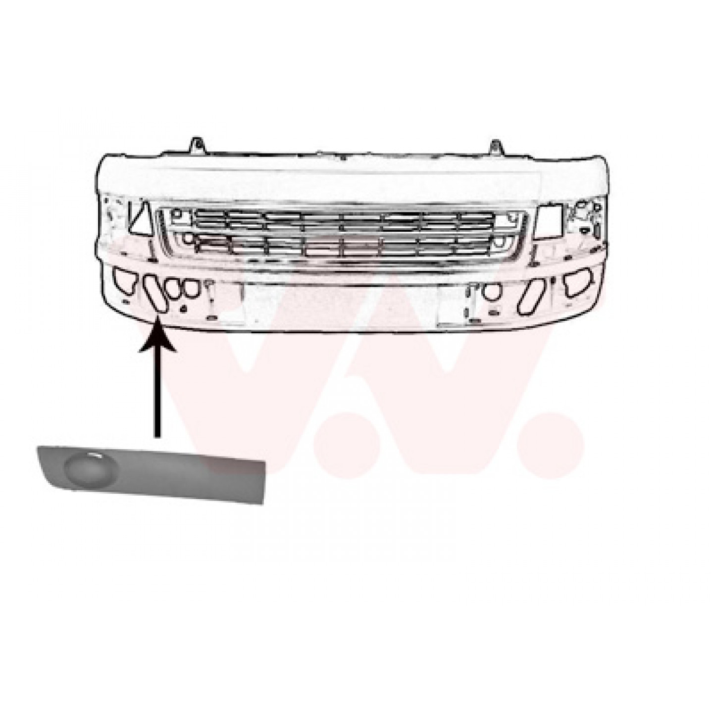 Ventilační mřížka, nárazník VAN WEZEL 5790592