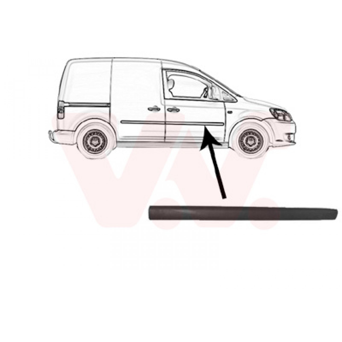 Ozdobná / ochranná lišta, dveře VAN WEZEL 5867404
