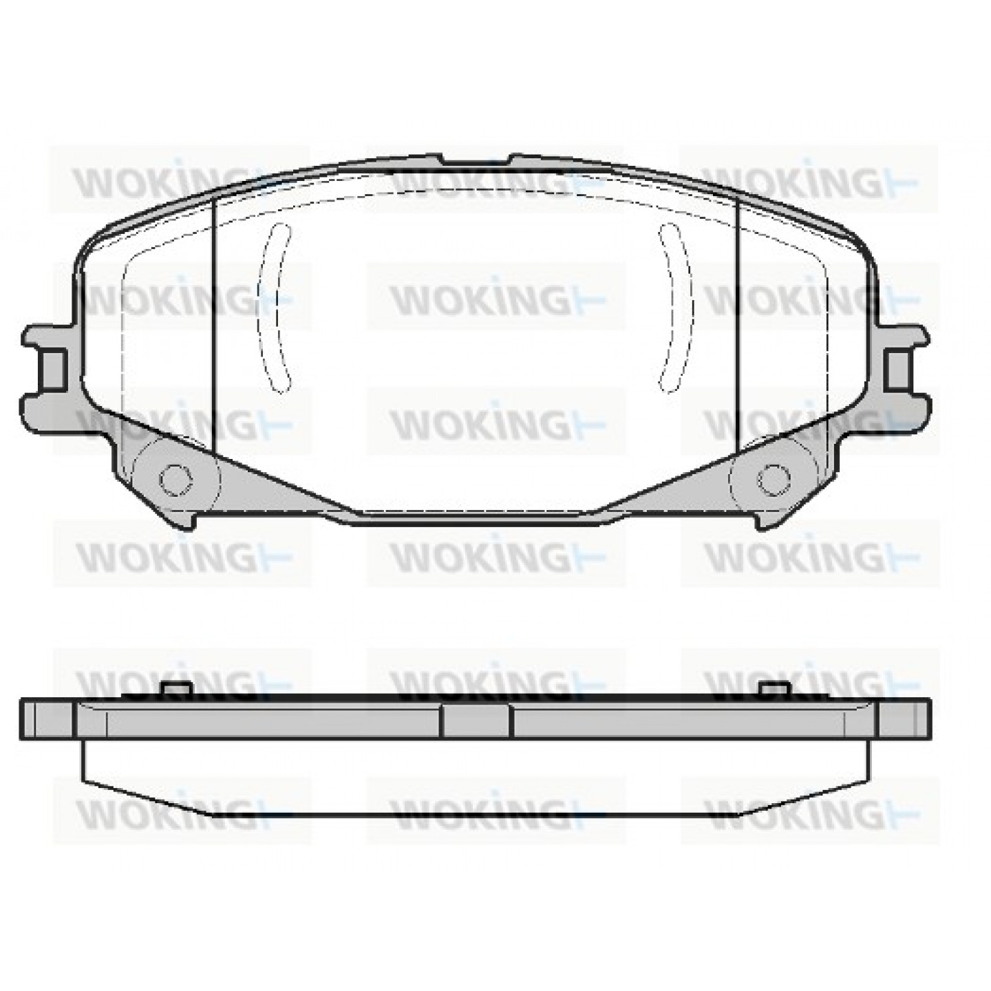 Kit de plaquettes de frein, frein à disque WOKING P12183.30