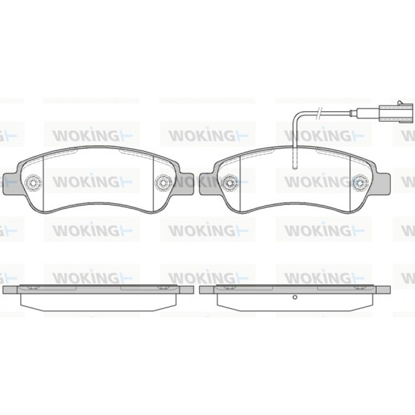 Kit de plaquettes de frein, frein à disque WOKING P13383.02