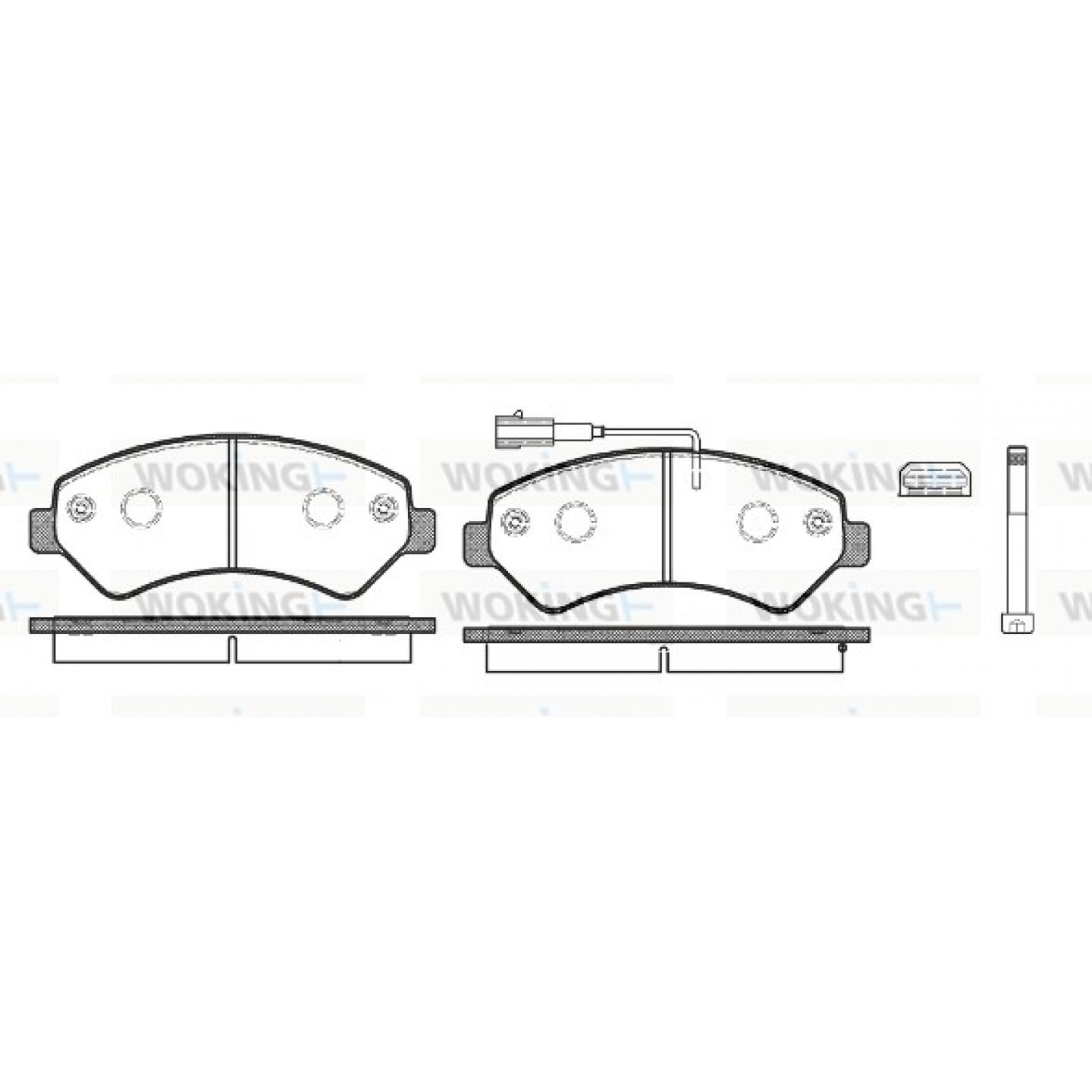 Kit pastiglie freno, Freno a disco WOKING P13753.12