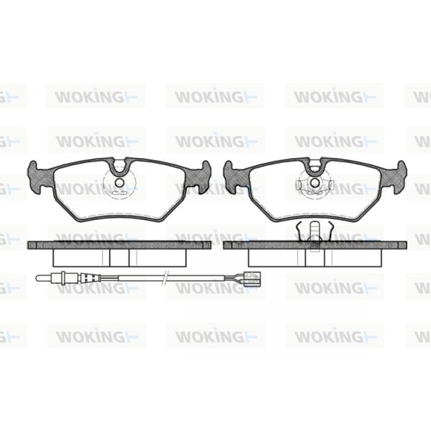 Kit pastiglie freno, Freno a disco WOKING P3653.32