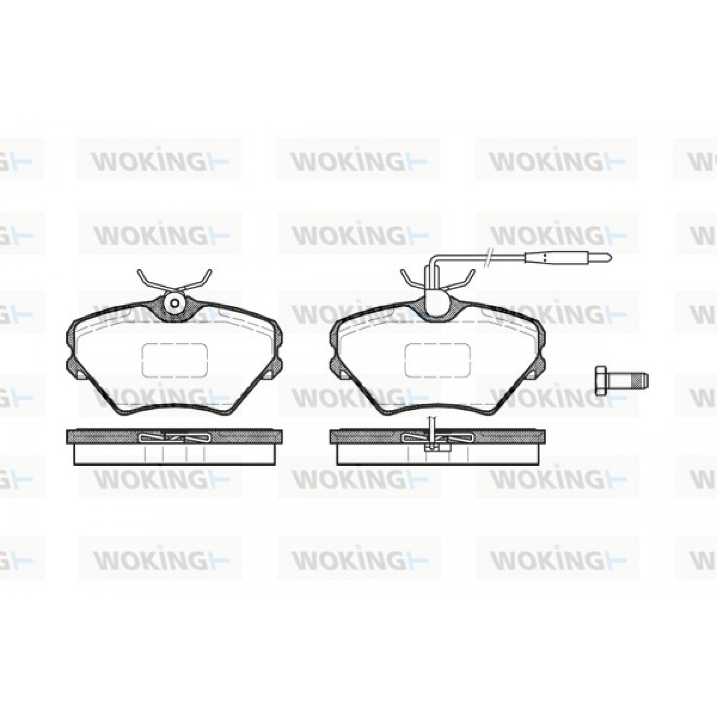 Kit de plaquettes de frein, frein à disque WOKING P5853.02