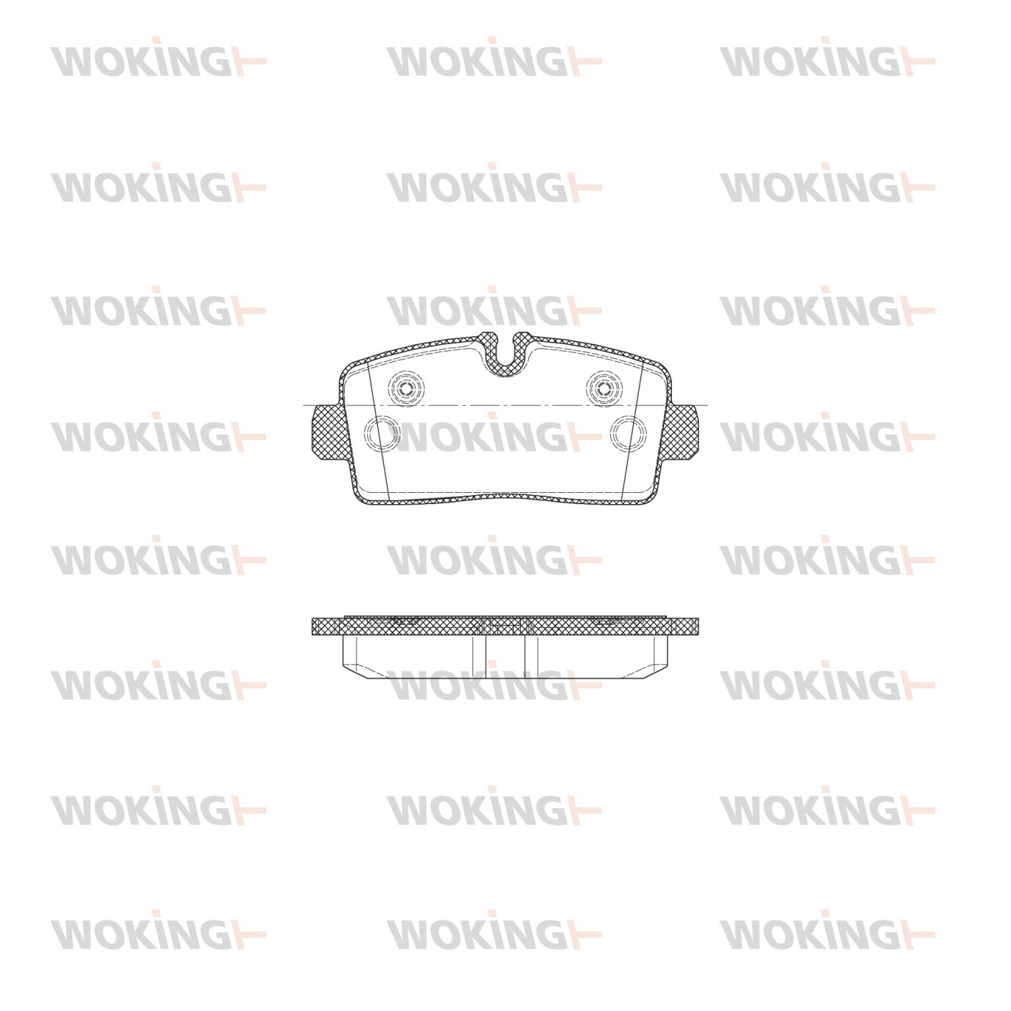 Kit pastiglie freno, Freno a disco WOKING P21053.00