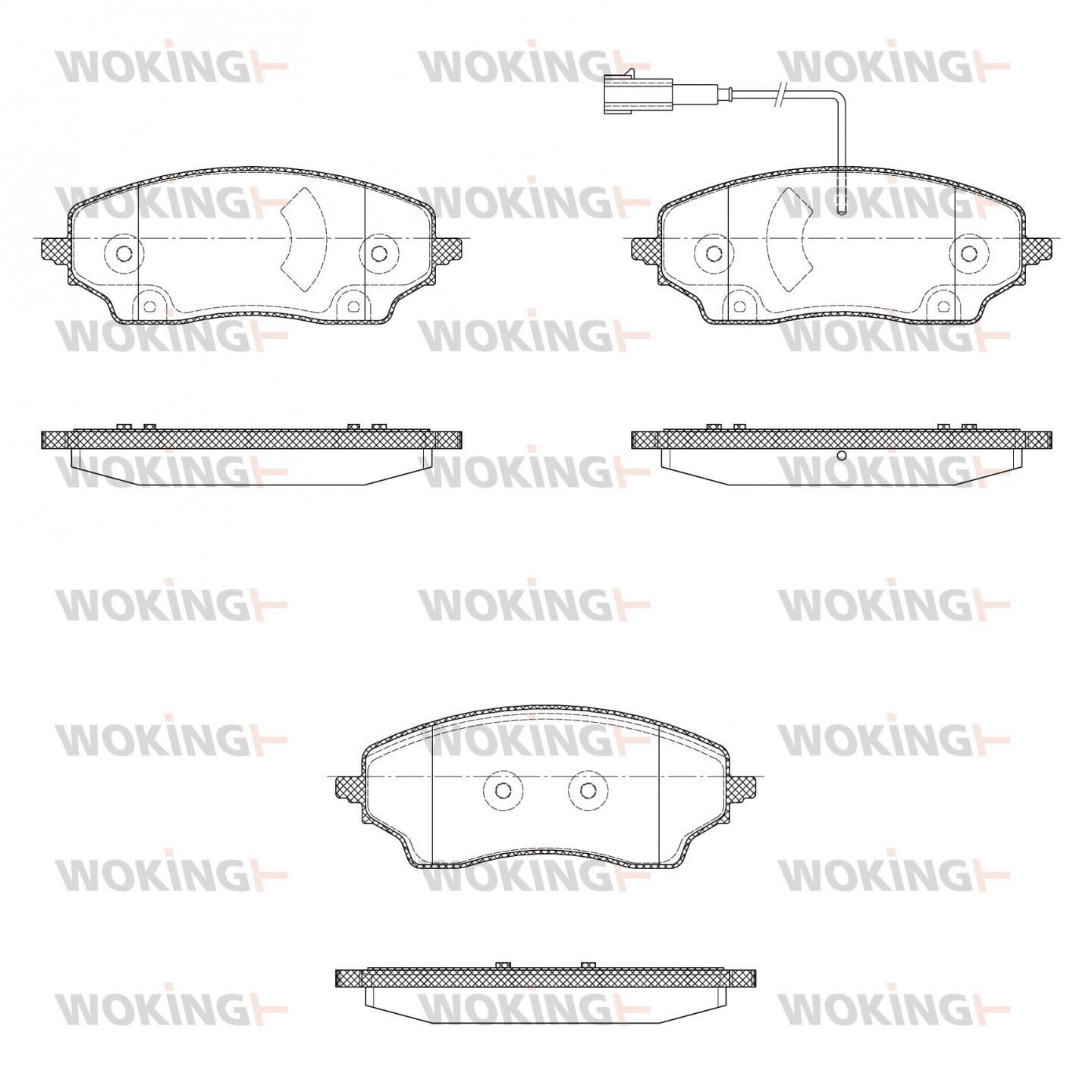 Kit pastiglie freno, Freno a disco WOKING P21333.01