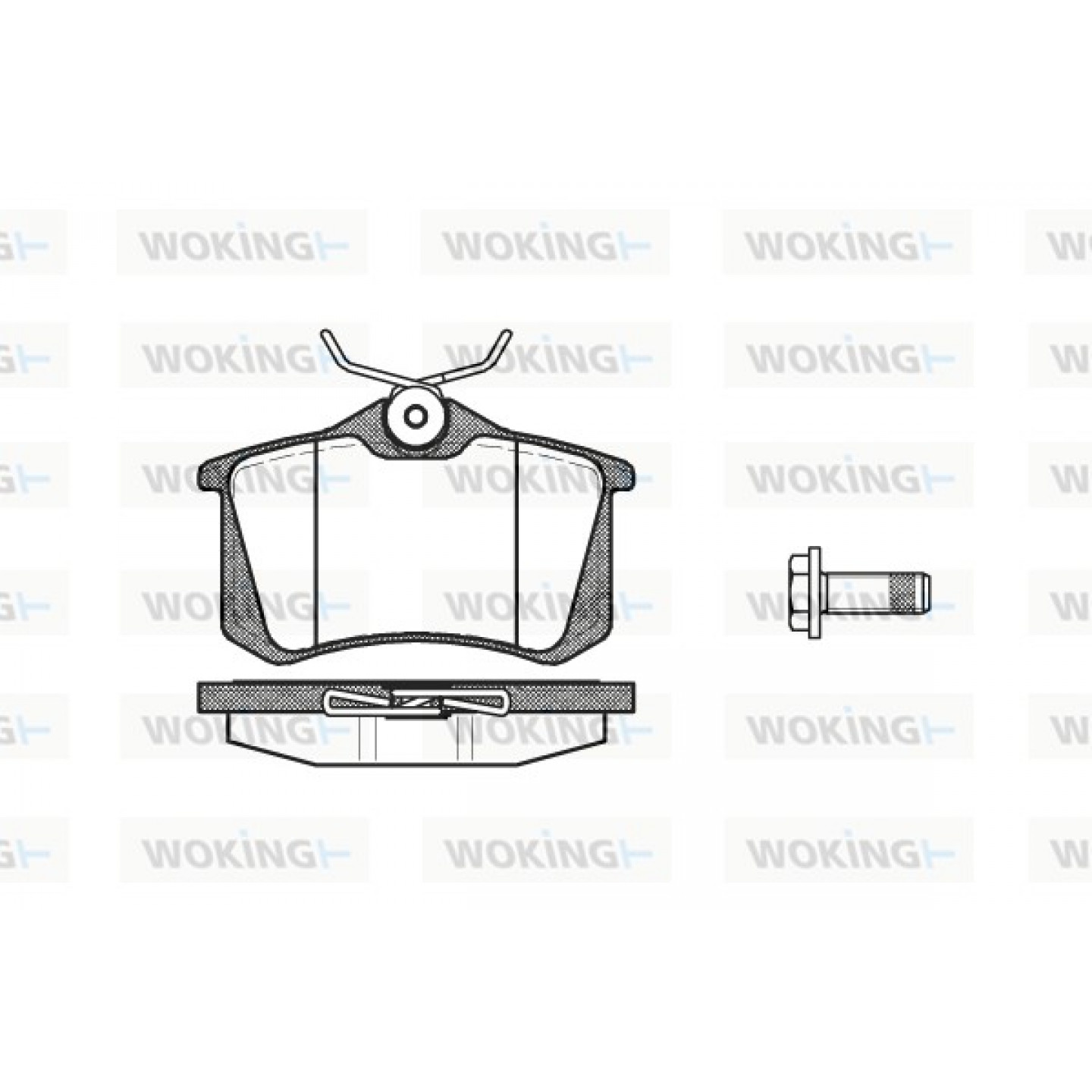 Kit de plaquettes de frein, frein à disque WOKING P3633.05