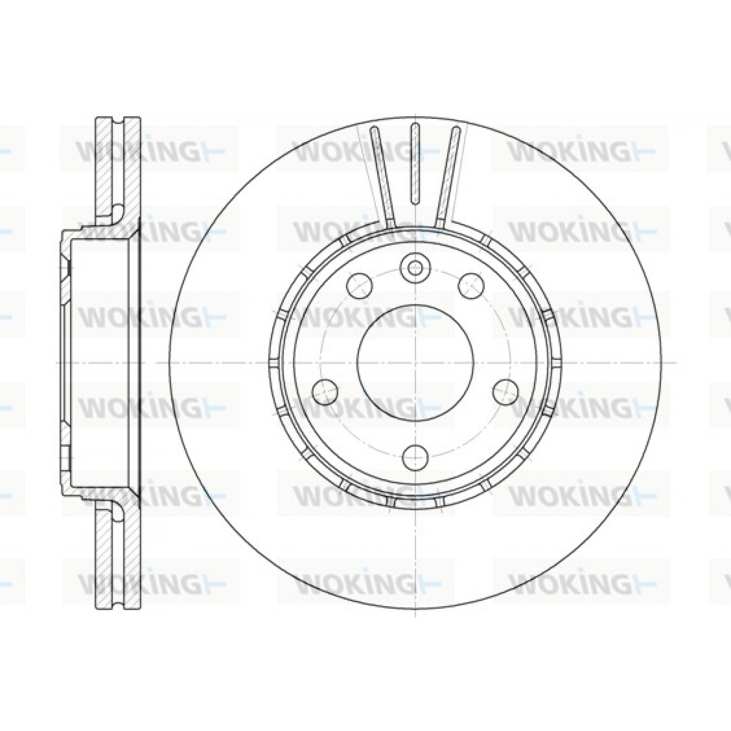 Bremsscheibe WOKING D6682.10