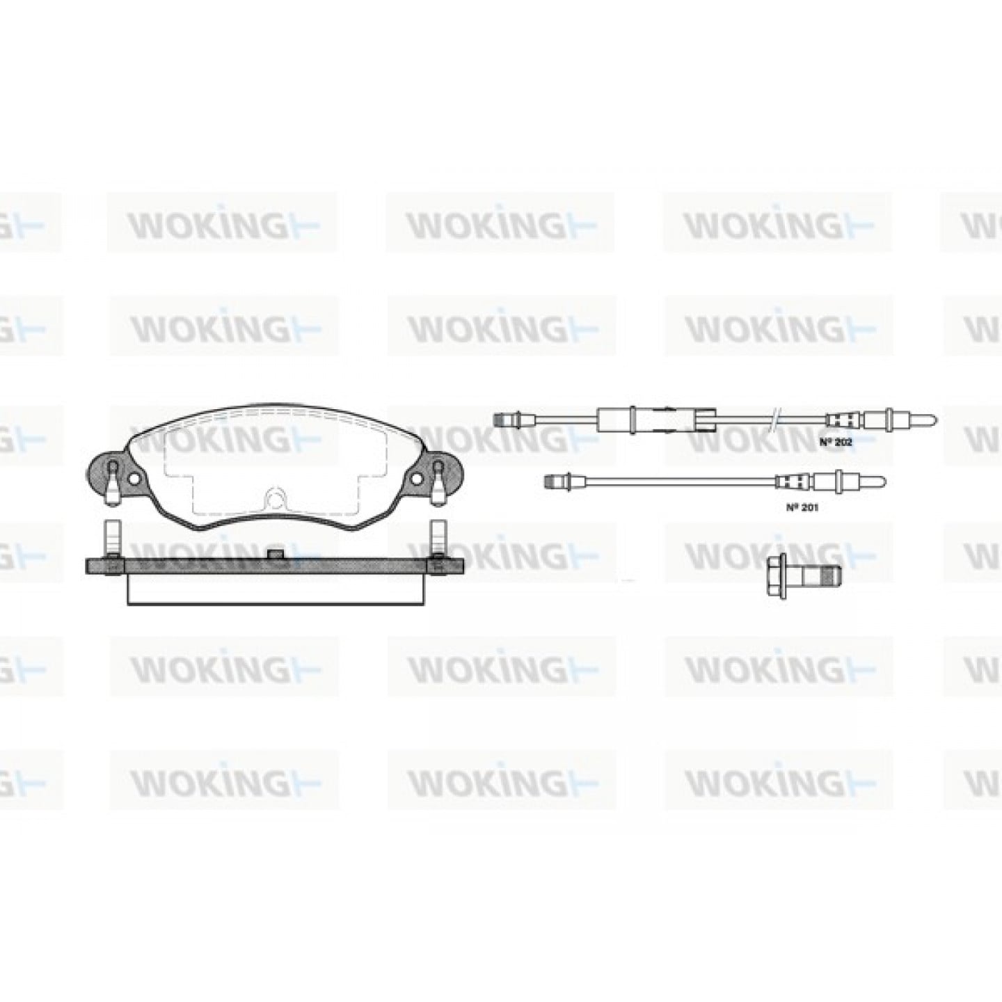 Kit pastiglie freno, Freno a disco WOKING P9293.04